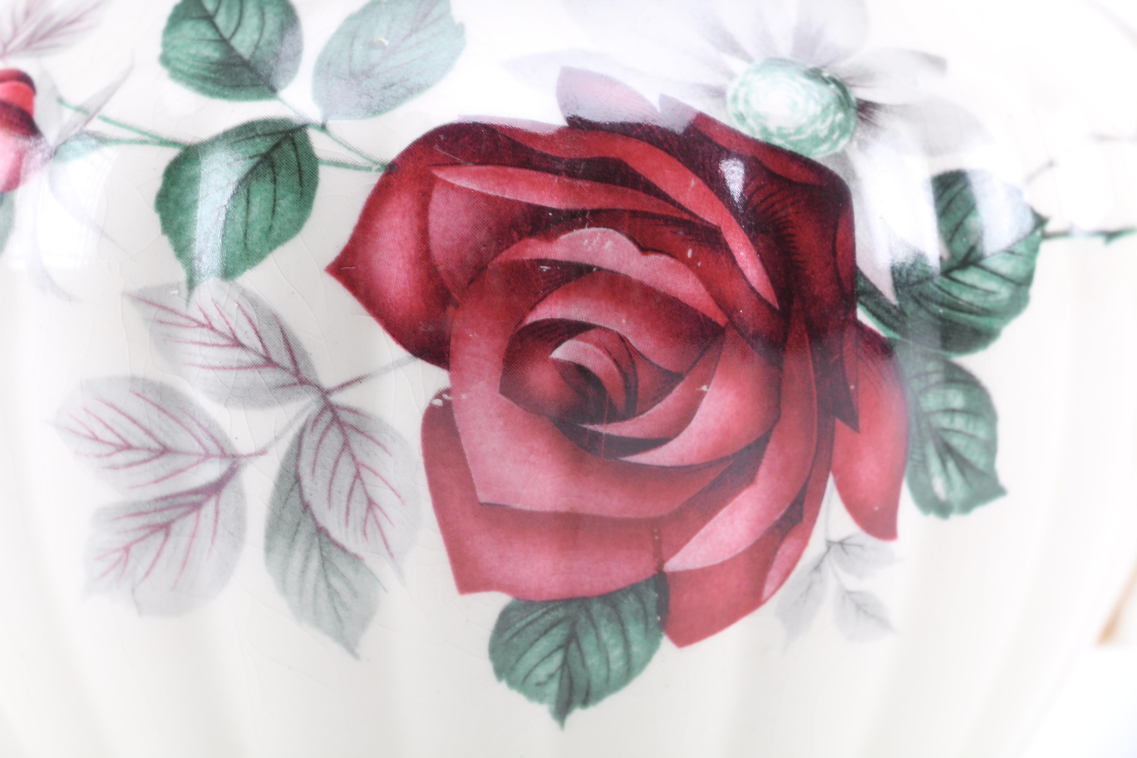 White Floral Ceramic Teapot