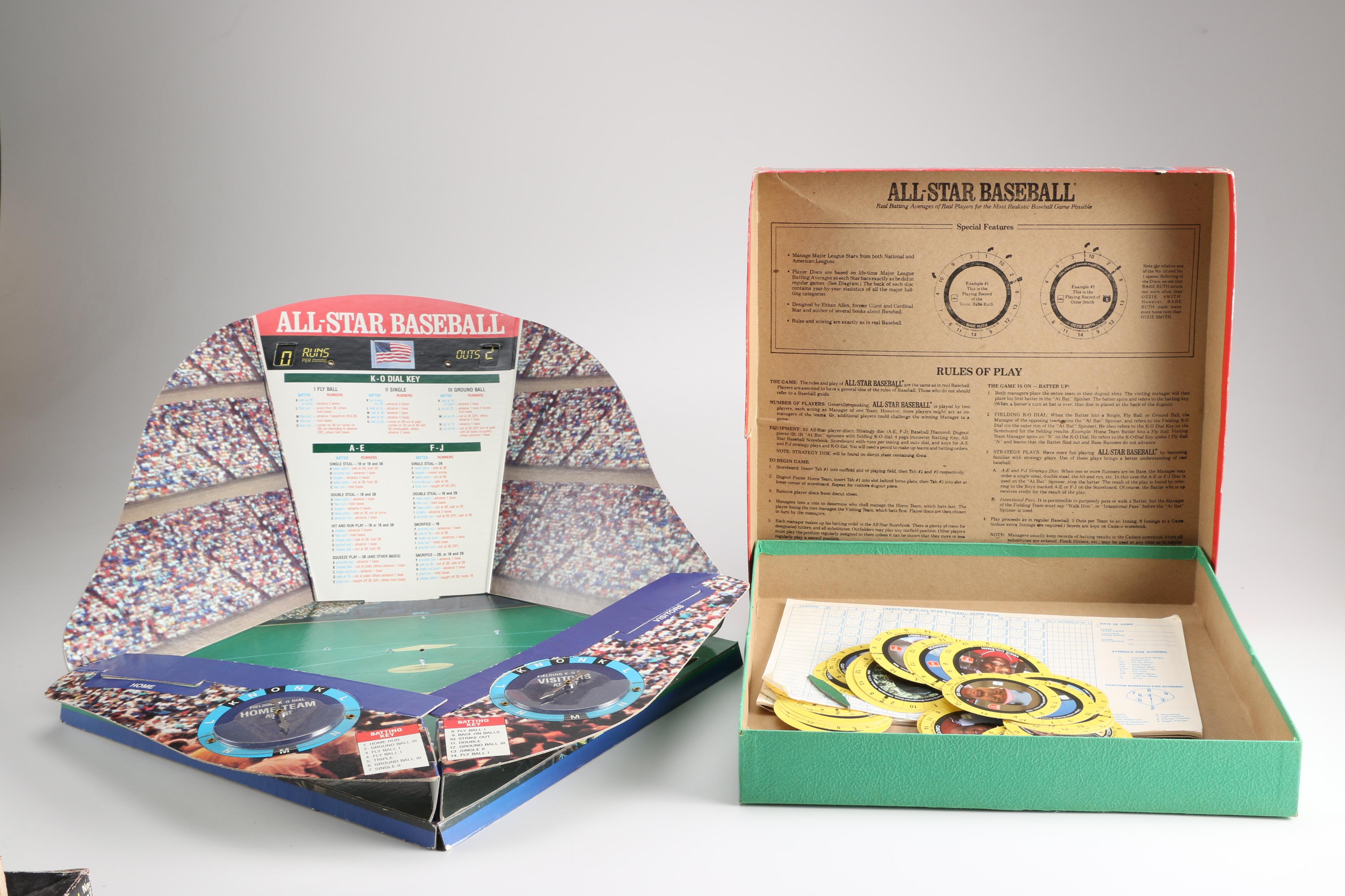 Vintage All-Star Baseball Board Games