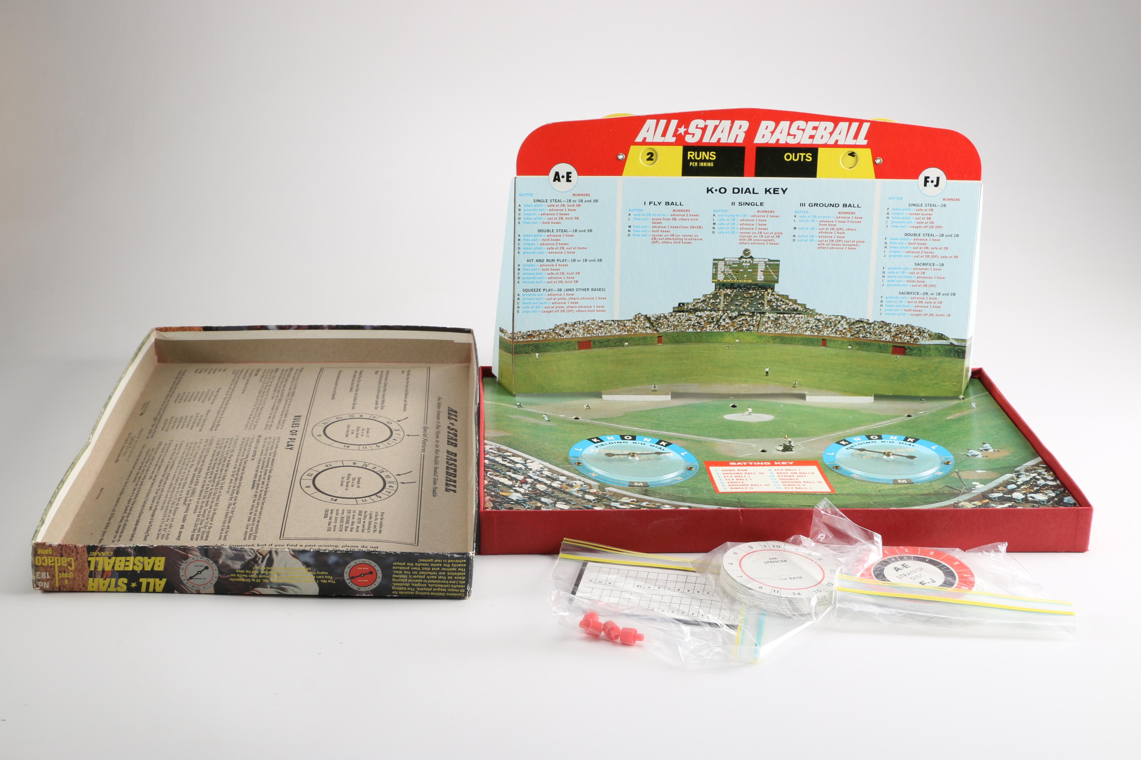 Vintage All-Star Baseball Board Games