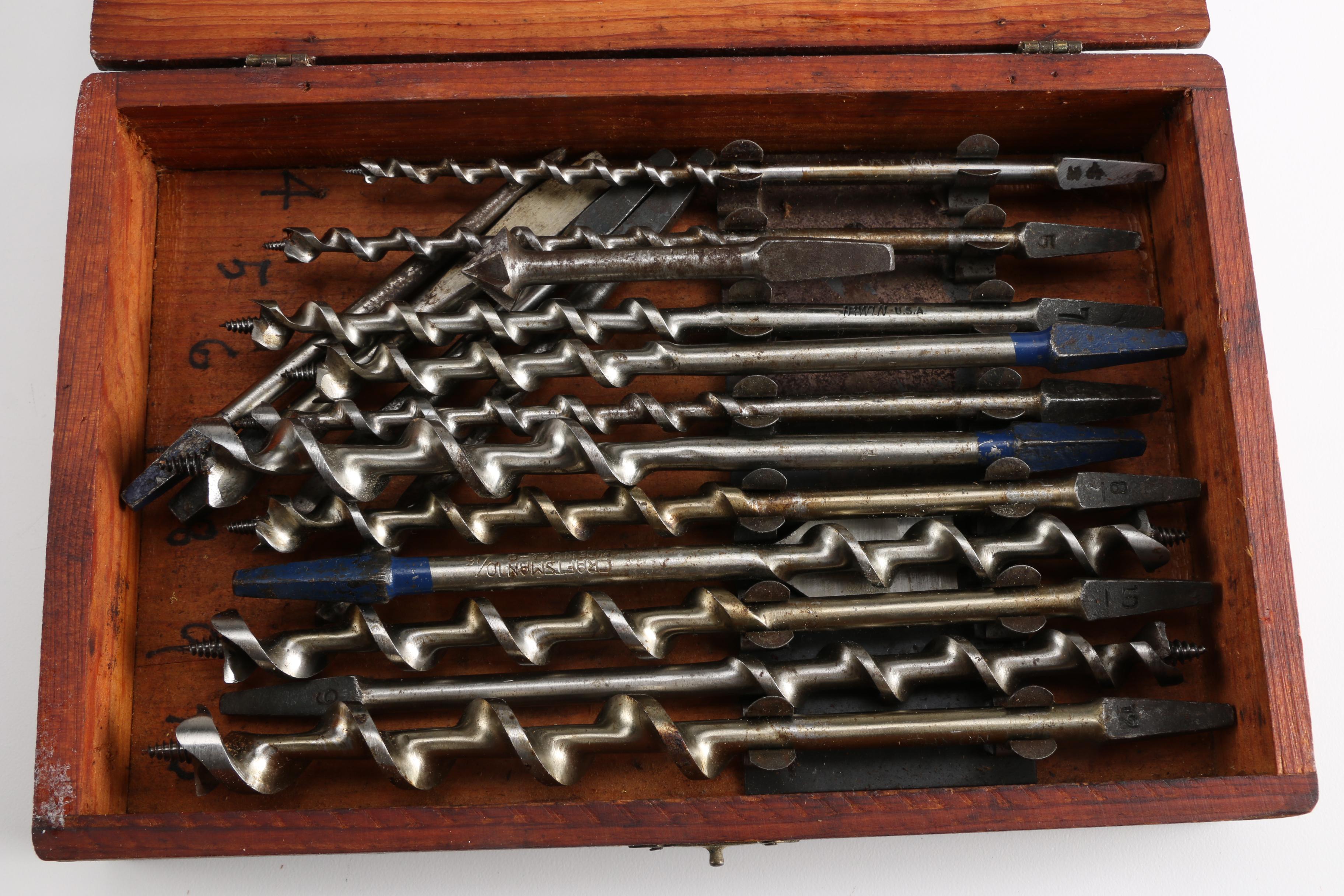 Vintage Drill BIts, Threaded Taps, Boxes, and More