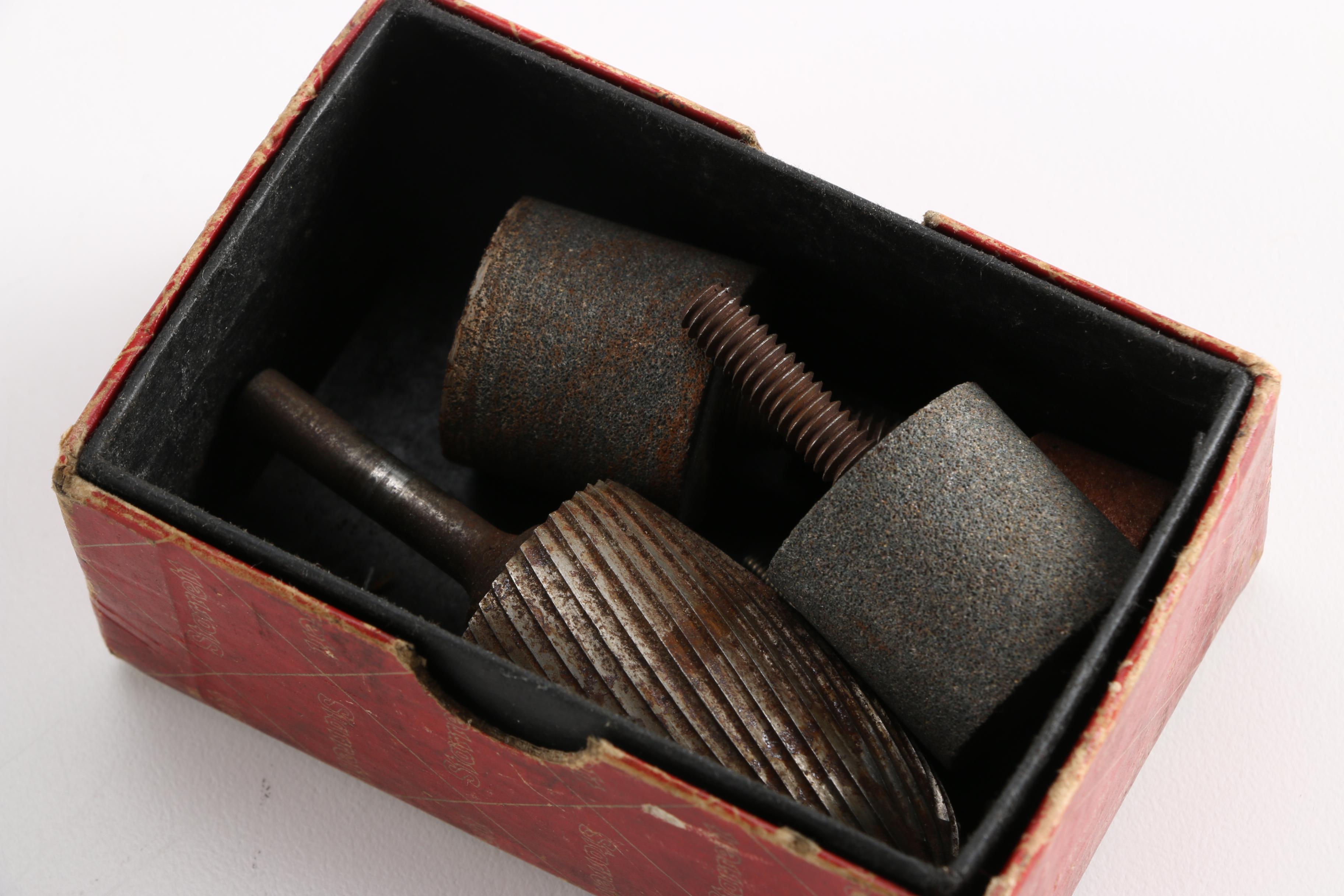 Vintage Drill BIts, Threaded Taps, Boxes, and More