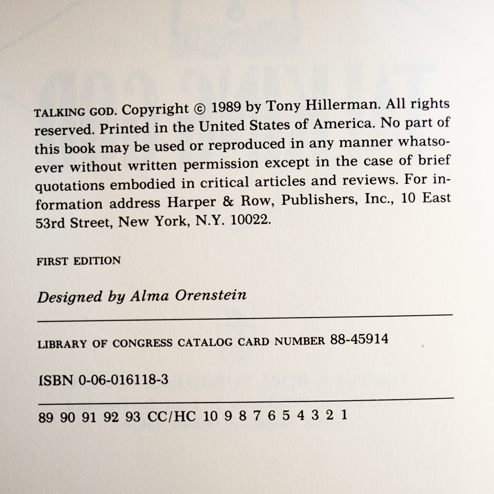 Collection of Tony Hillerman Books