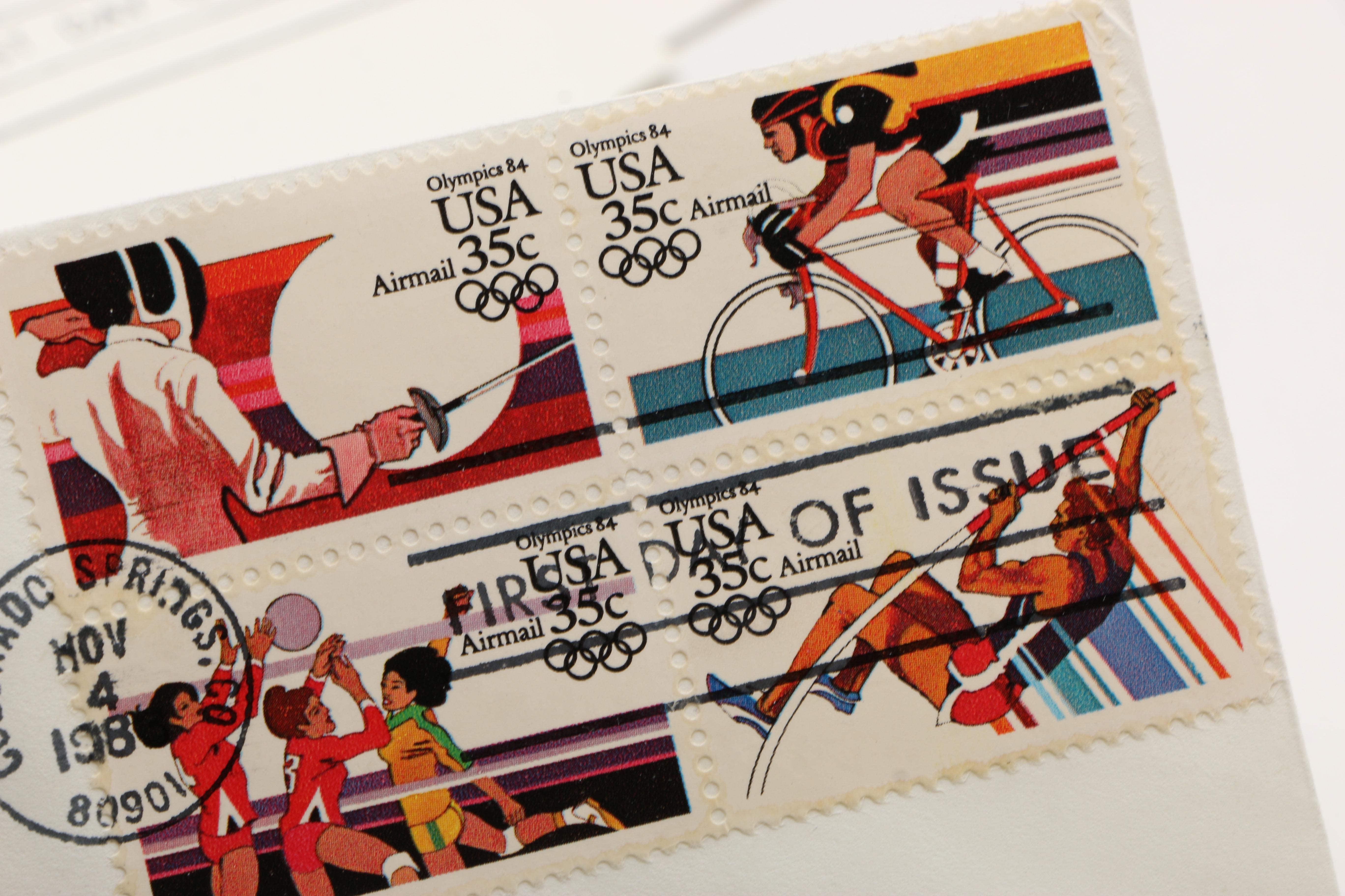 Collection of Stamps on Envelopes