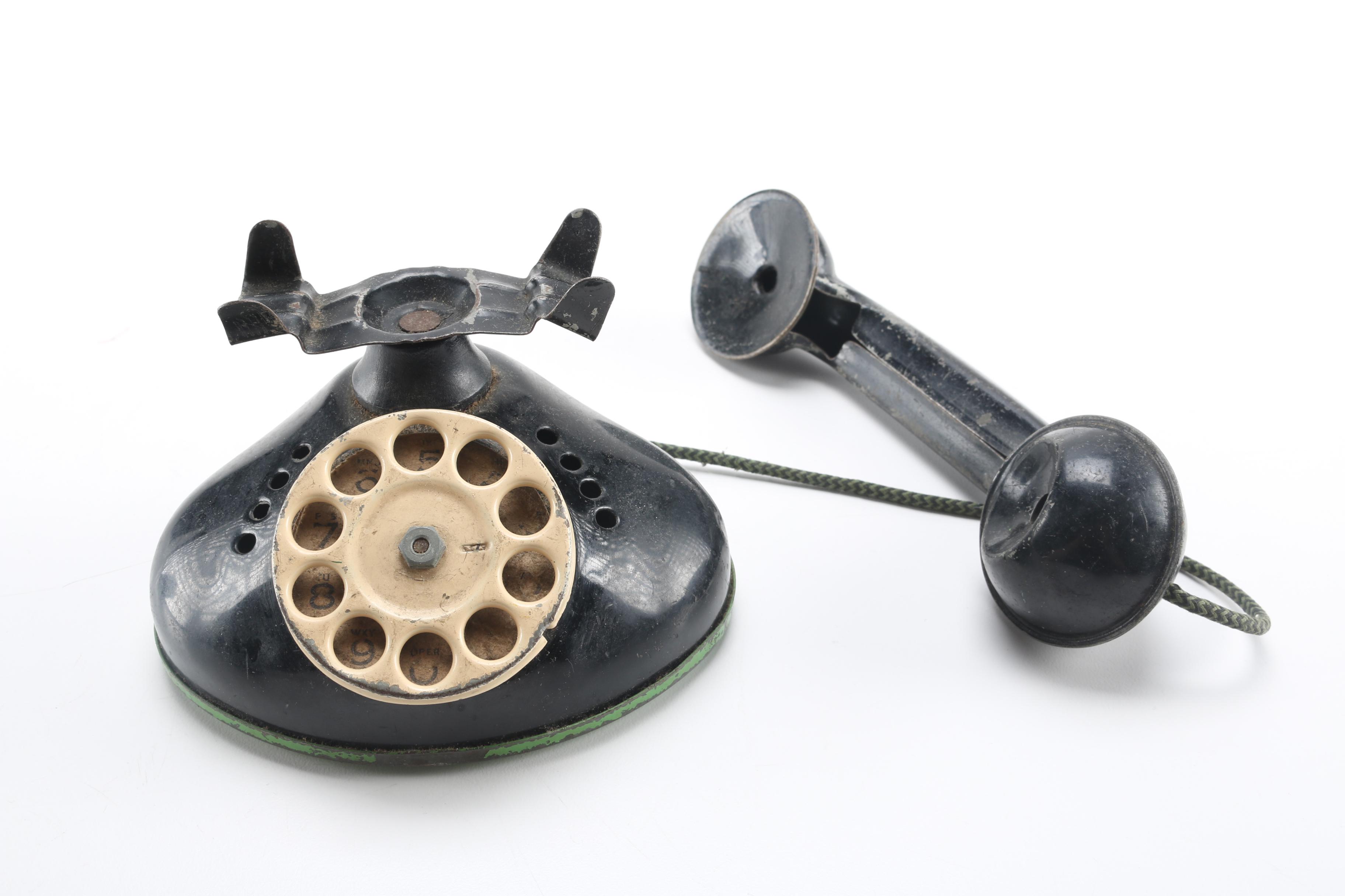 Antique Toy Rotary Phone