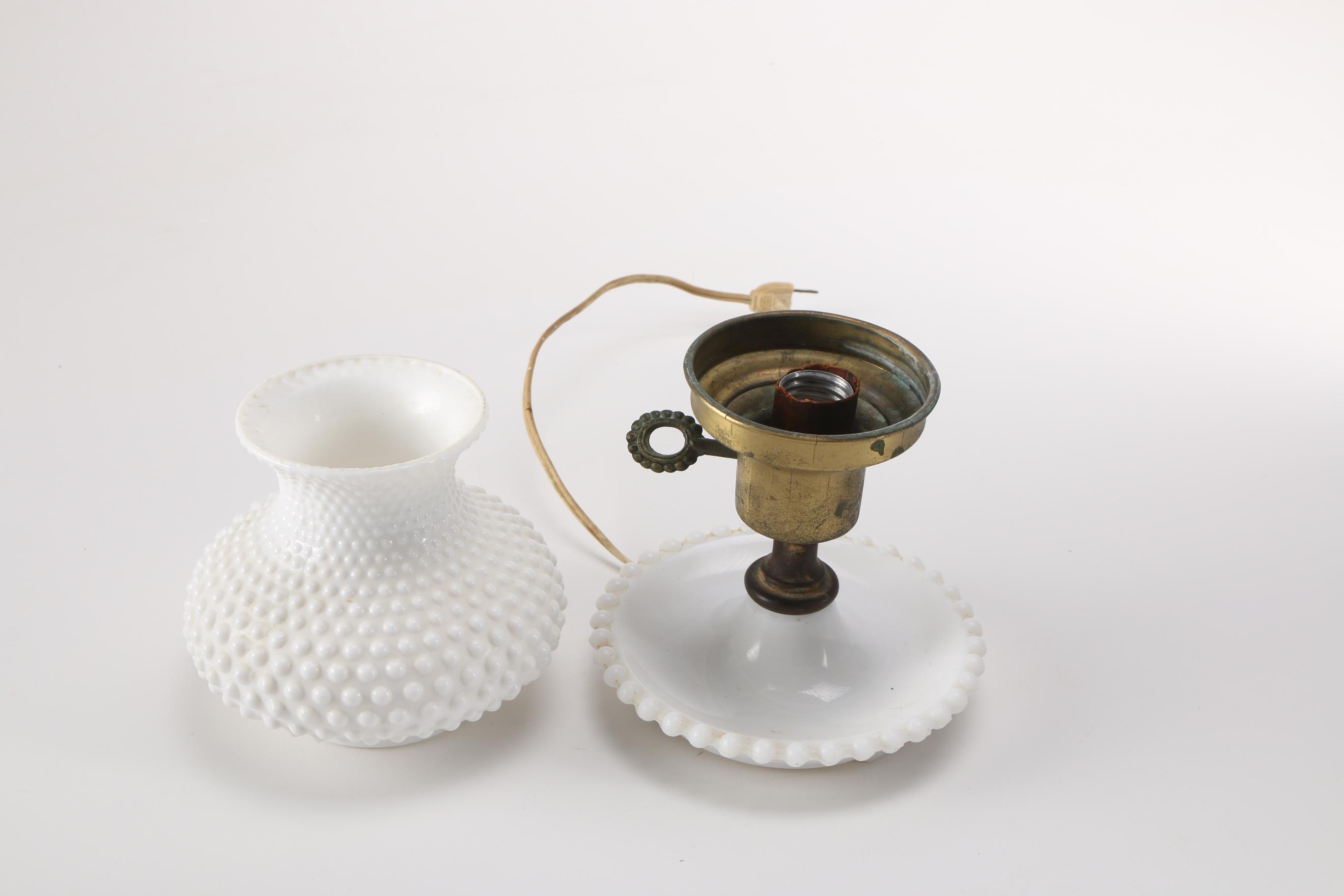 Milk Glass Accent Lamp