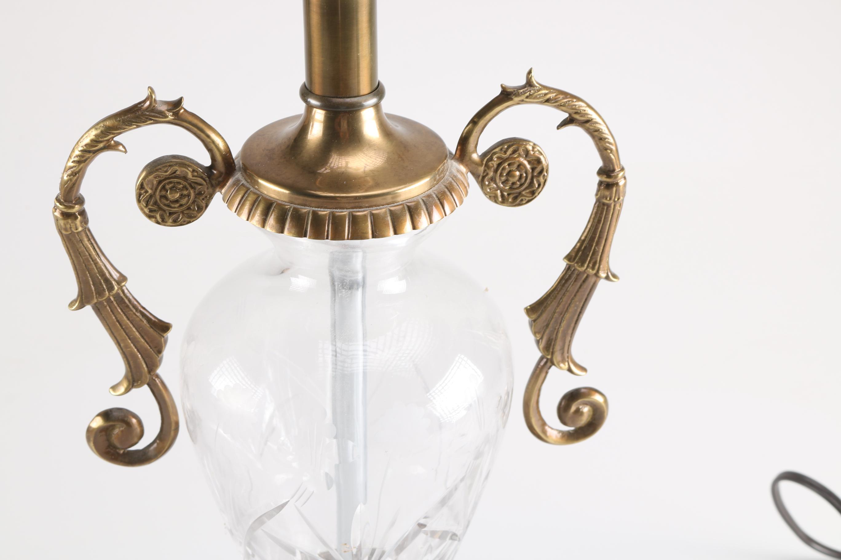 Brass and Crystal Table Lamp