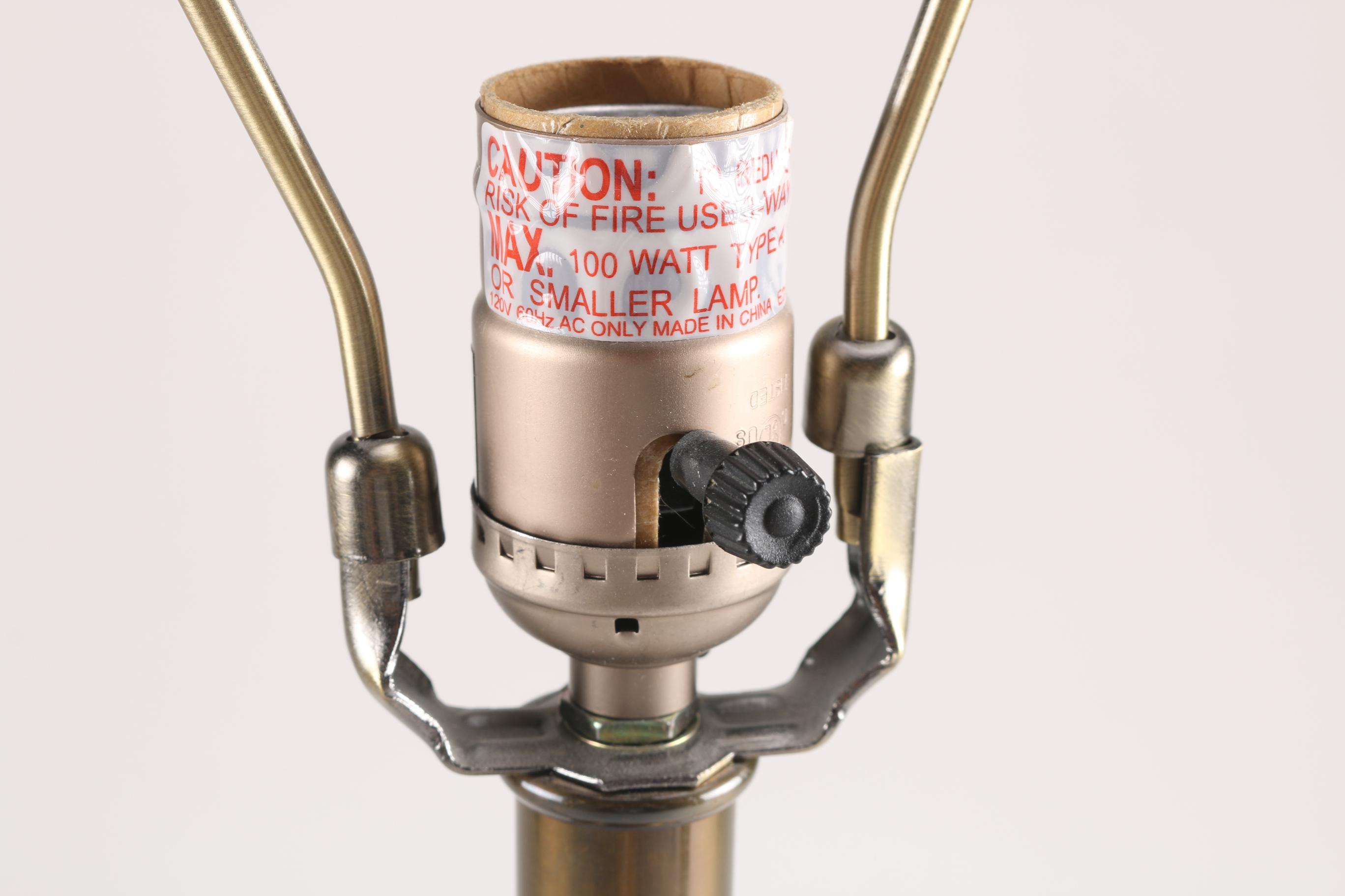 Brass and Crystal Table Lamp