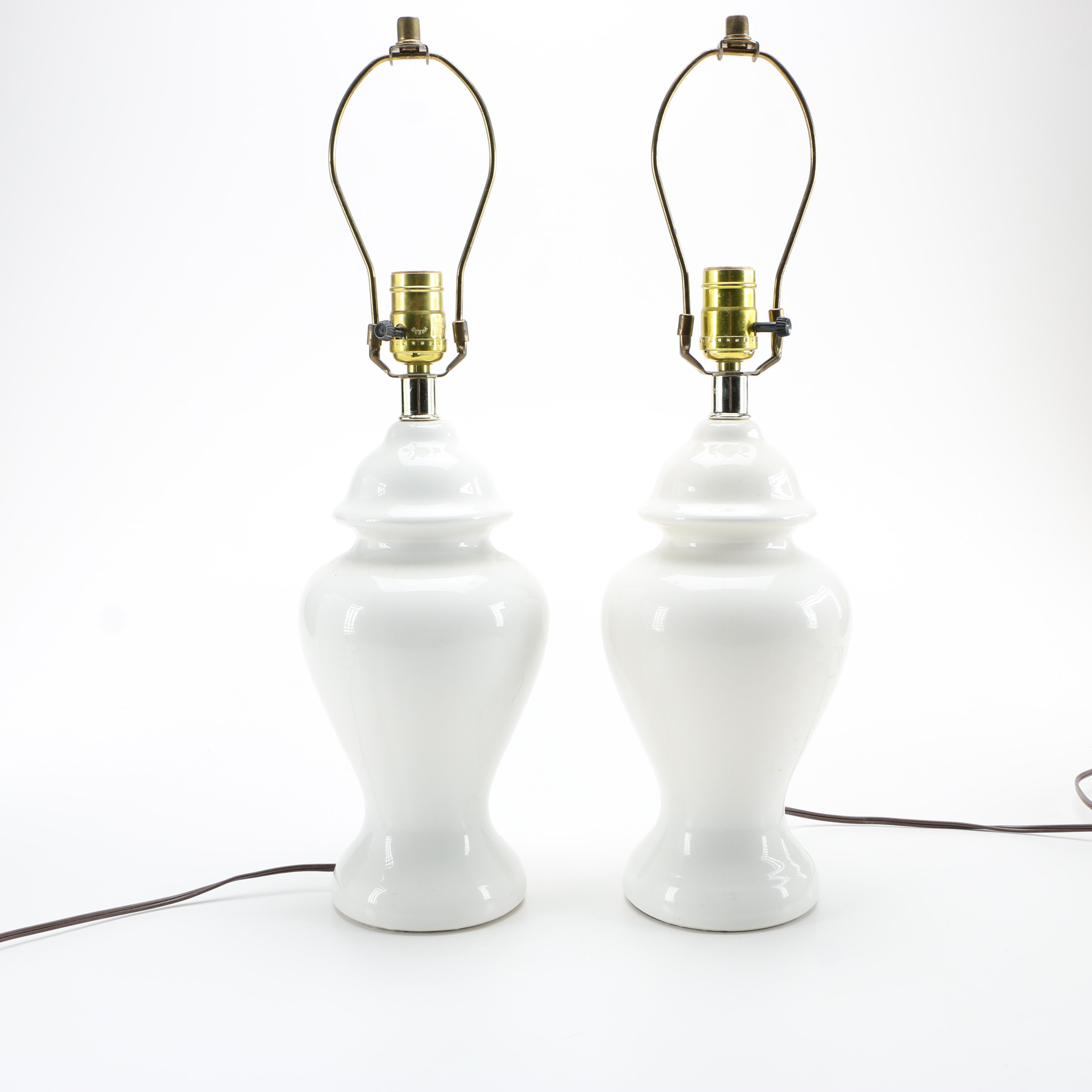 Ceramic Ginger Jar Style Table Lamps