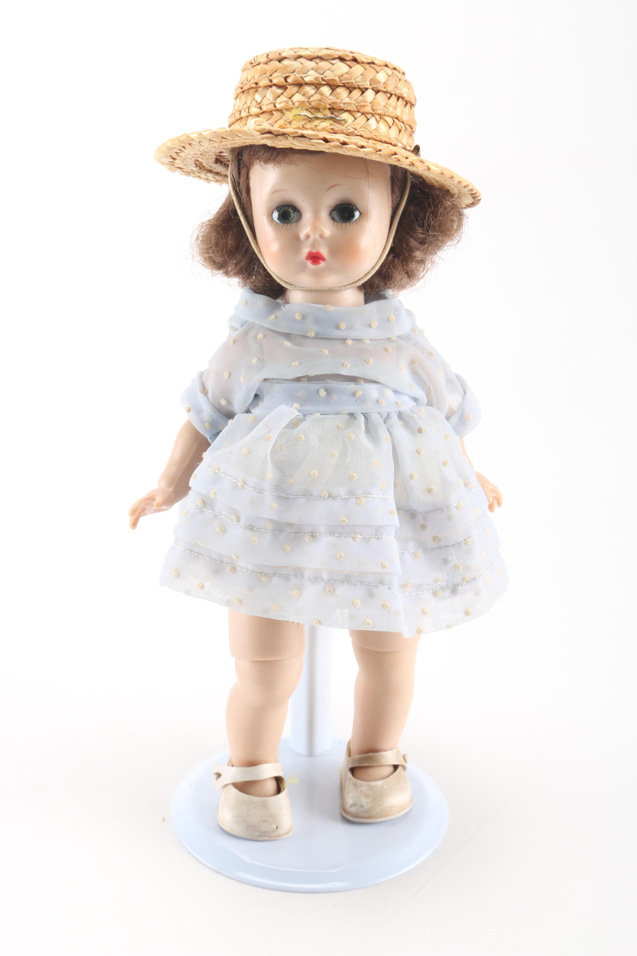 Jointed Knees Porcelain Doll With Clothes