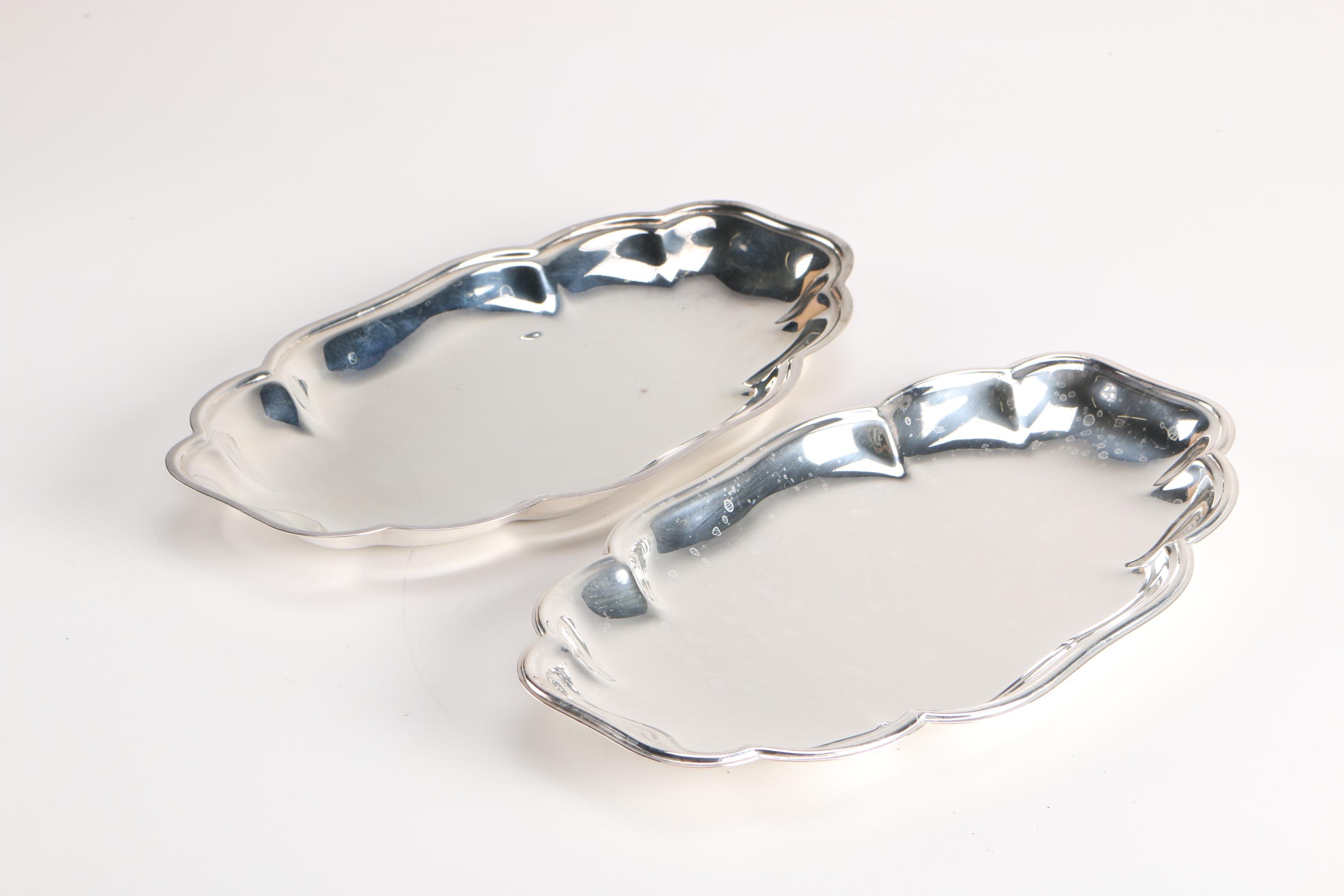 Gorham "Heritage" Silver Plate Serving Trays