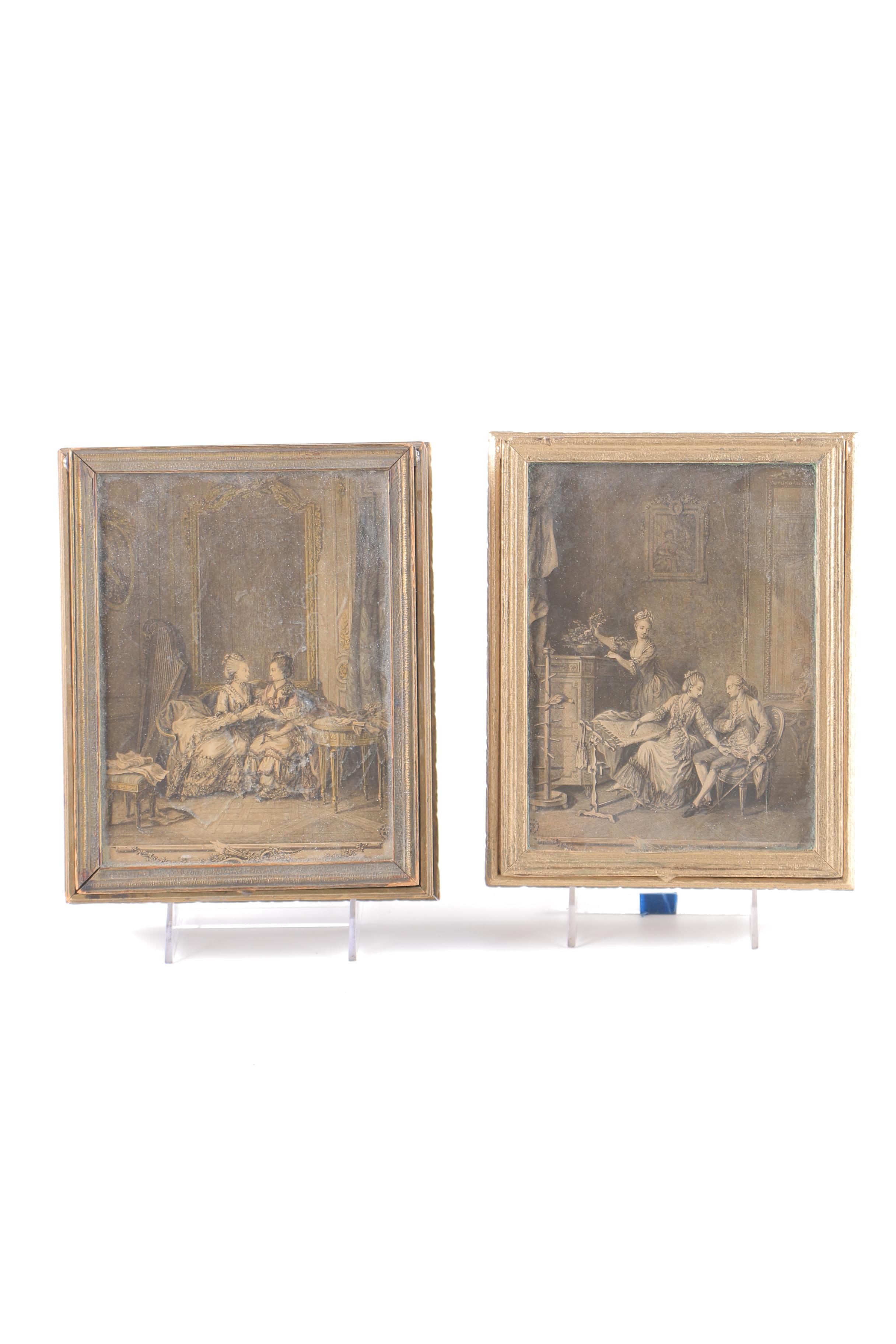 Vintage Jewelry Boxes With Hand-Colored Lithographs