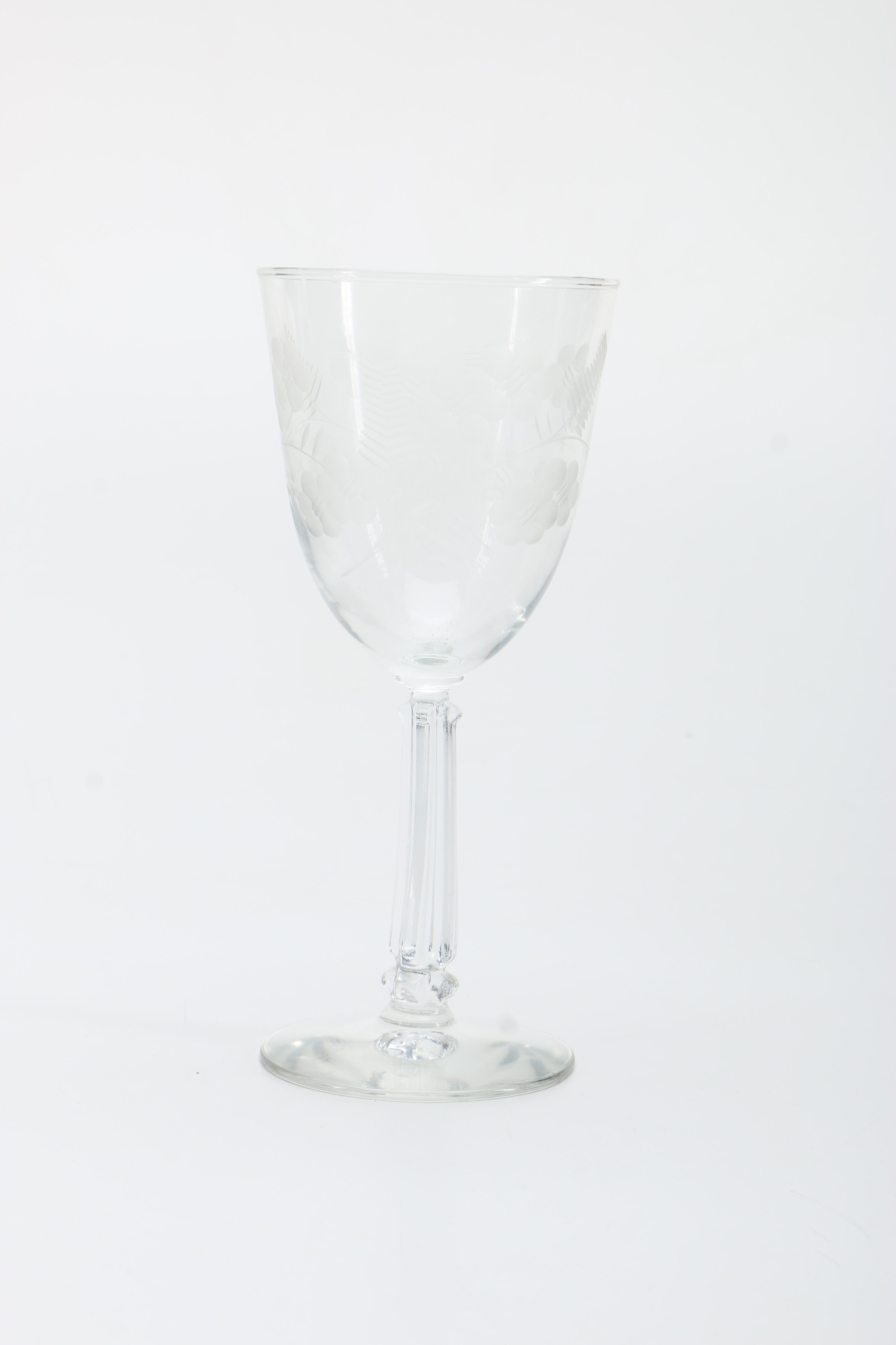 Etched Wine, Cocktail and Iced Tea Glasses