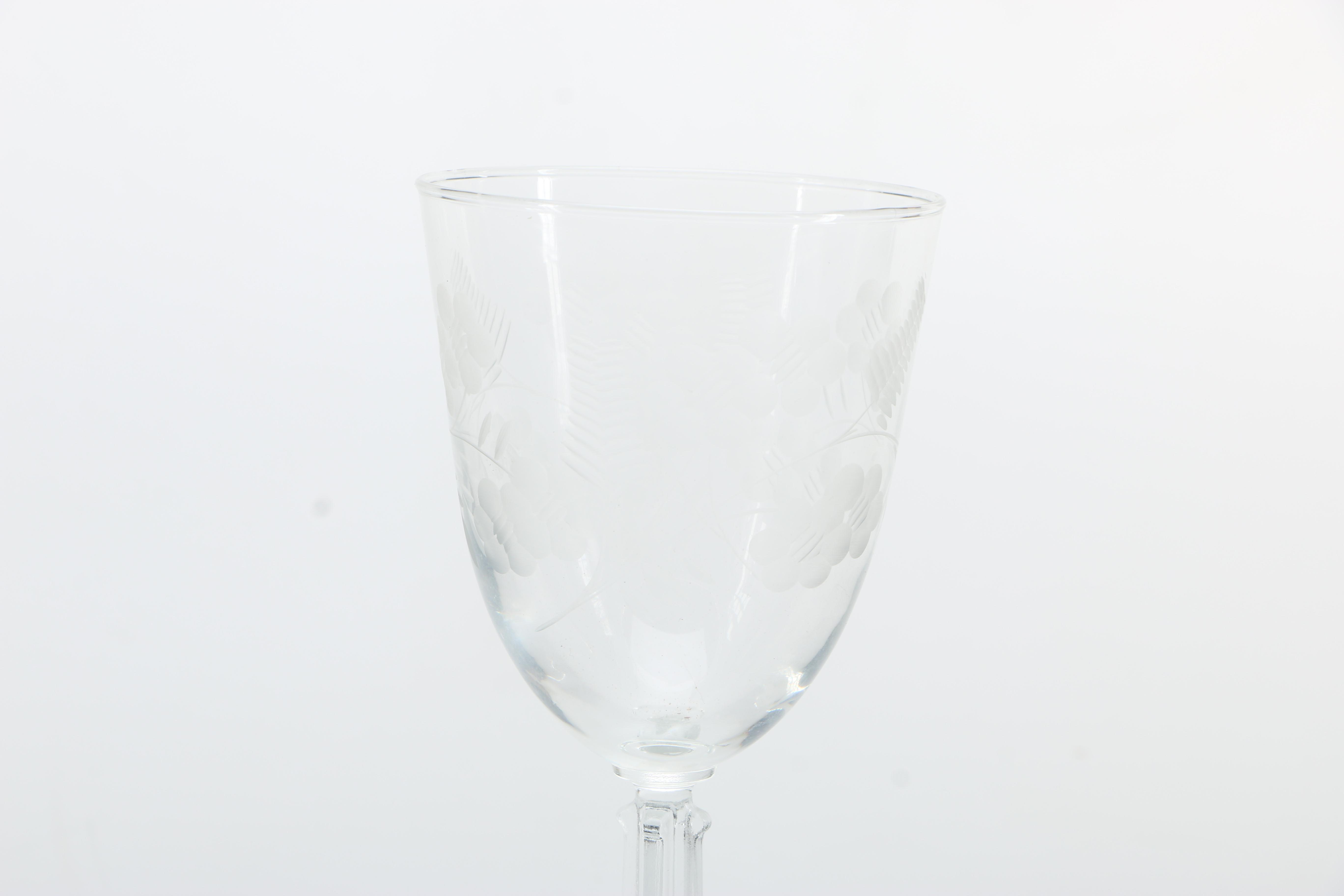 Etched Wine, Cocktail and Iced Tea Glasses