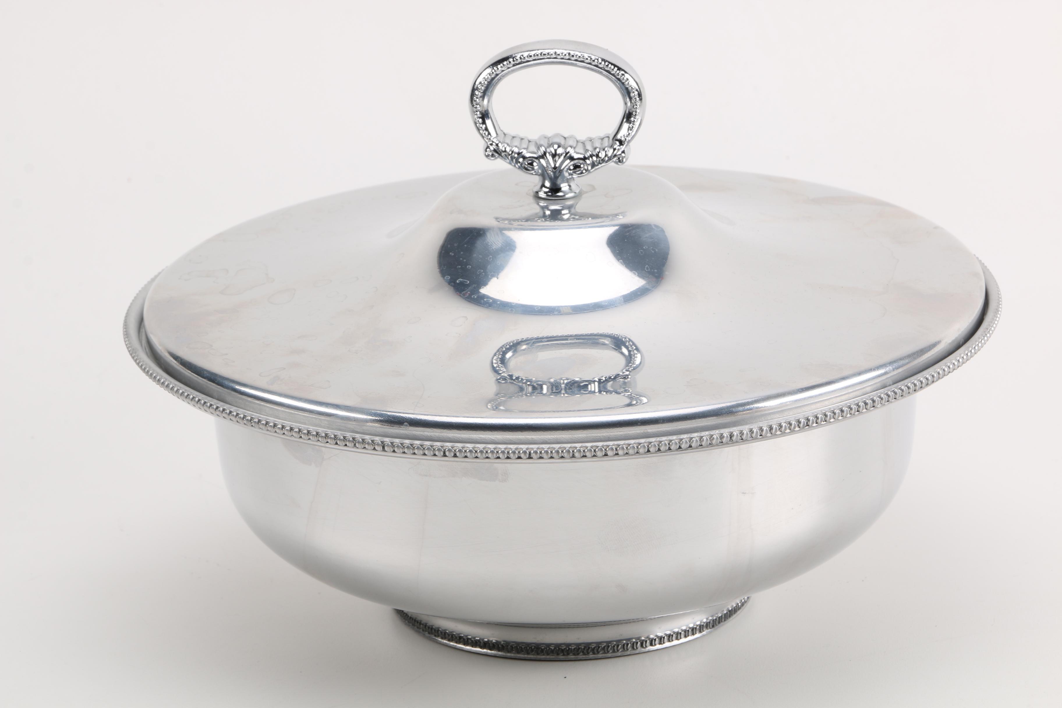 Sheffield Silver Co. Silver Plate Porringer With Aluminum Bowl