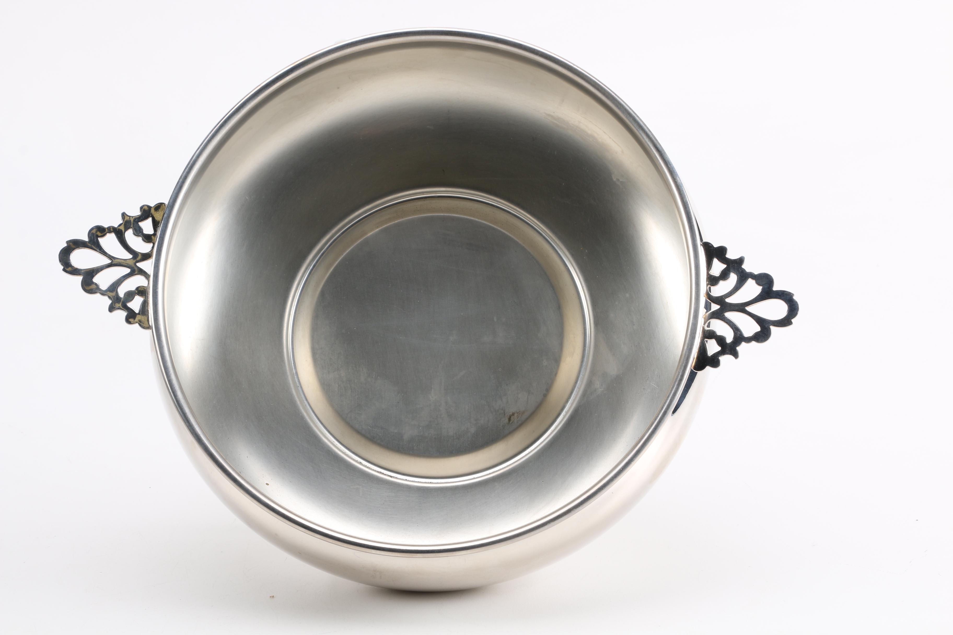 Sheffield Silver Co. Silver Plate Porringer With Aluminum Bowl