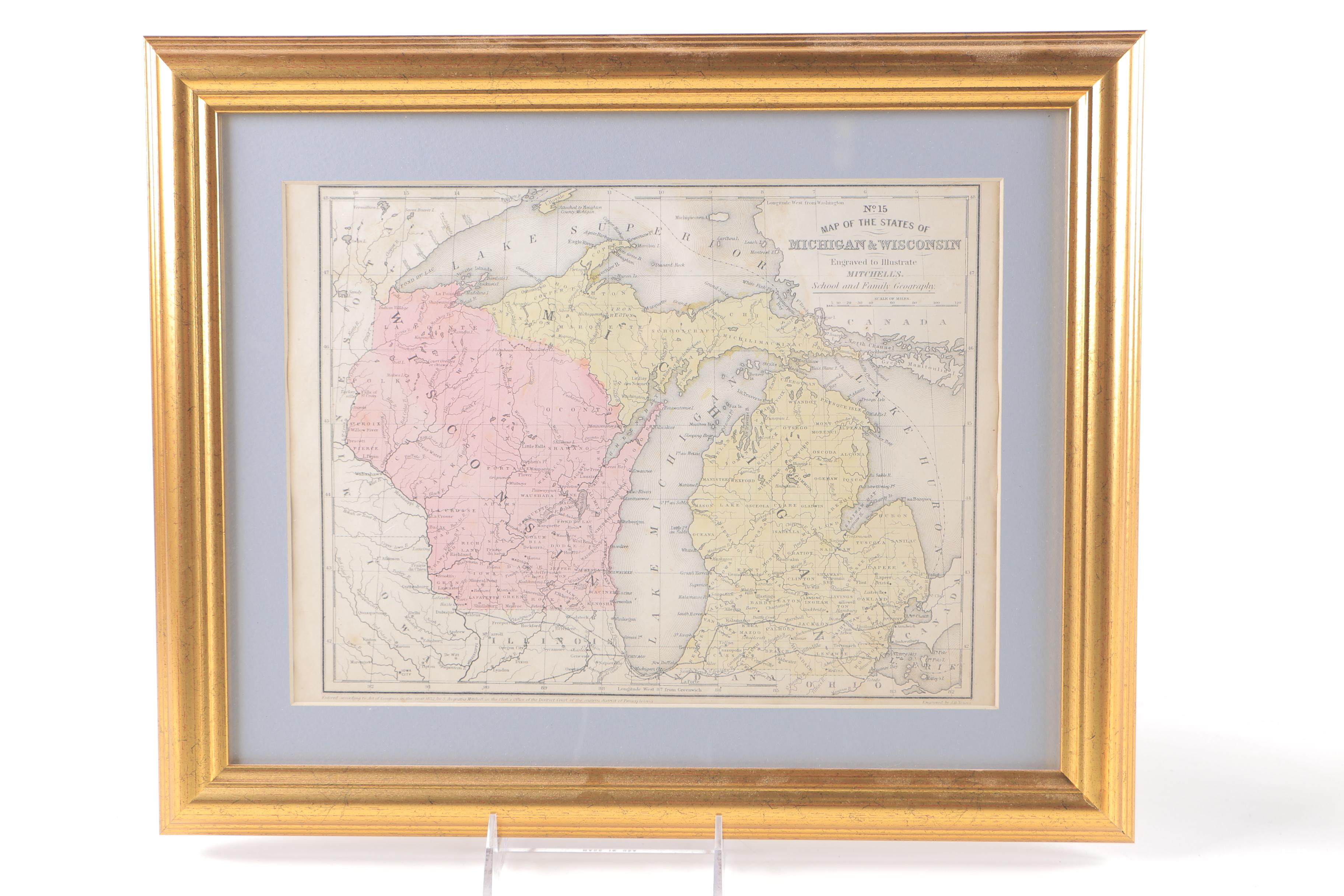 Maps of North America and Specific States in the Early 1800's