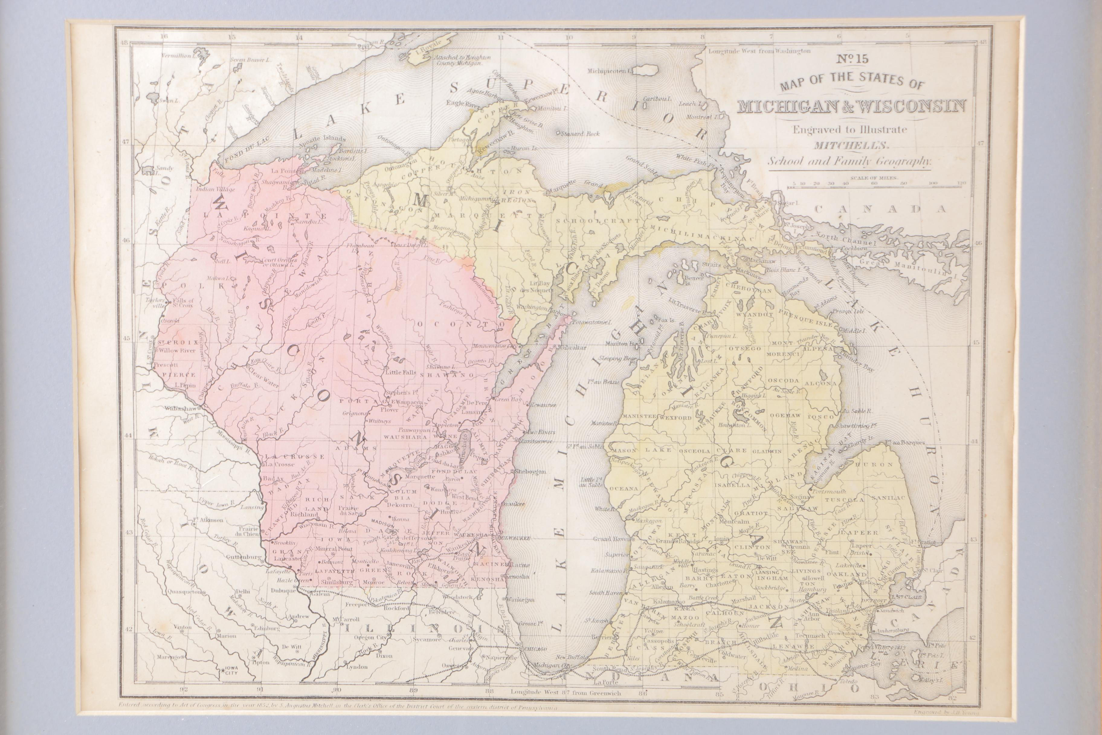 Maps of North America and Specific States in the Early 1800's