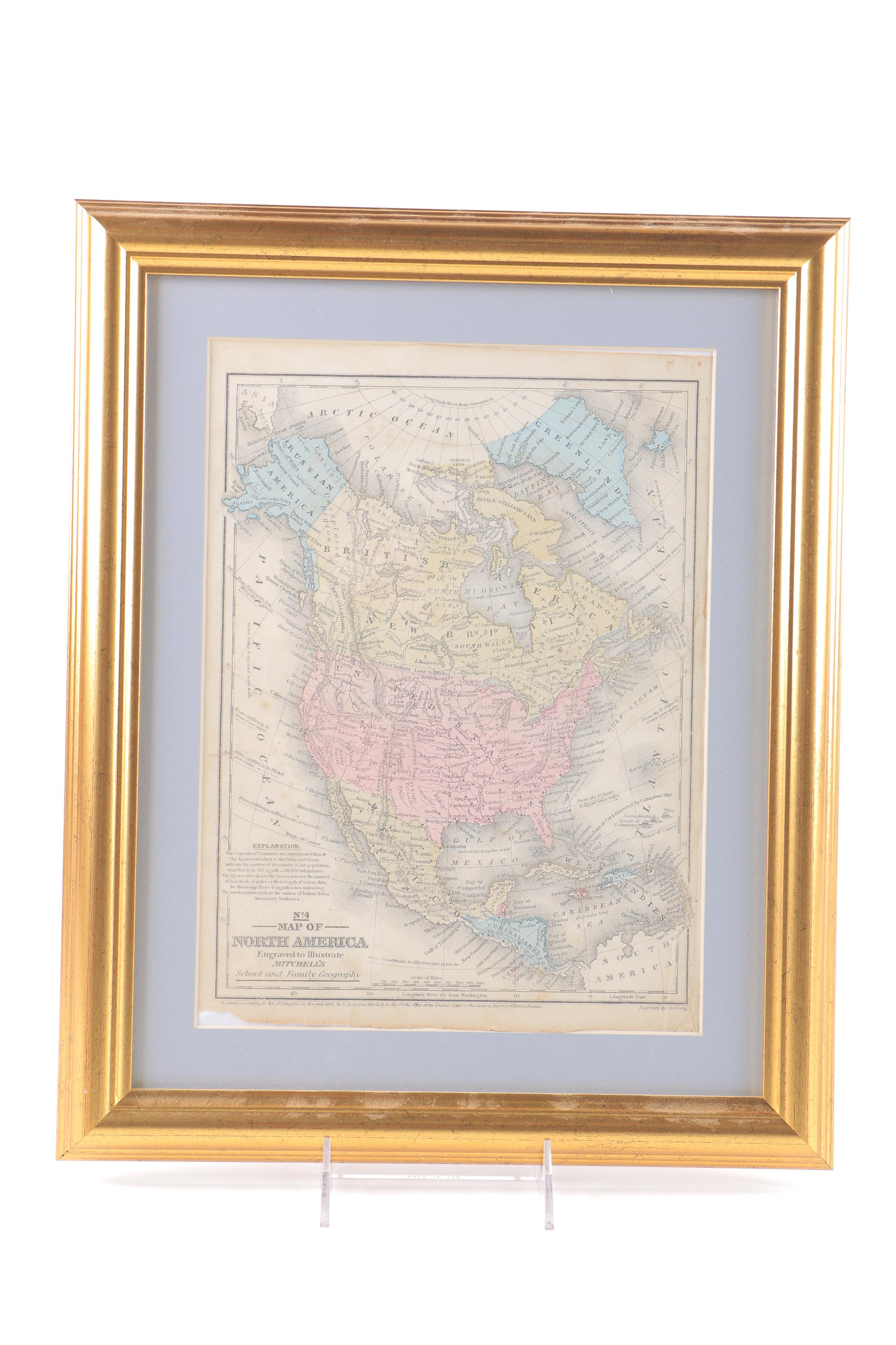 Maps of North America and Specific States in the Early 1800's