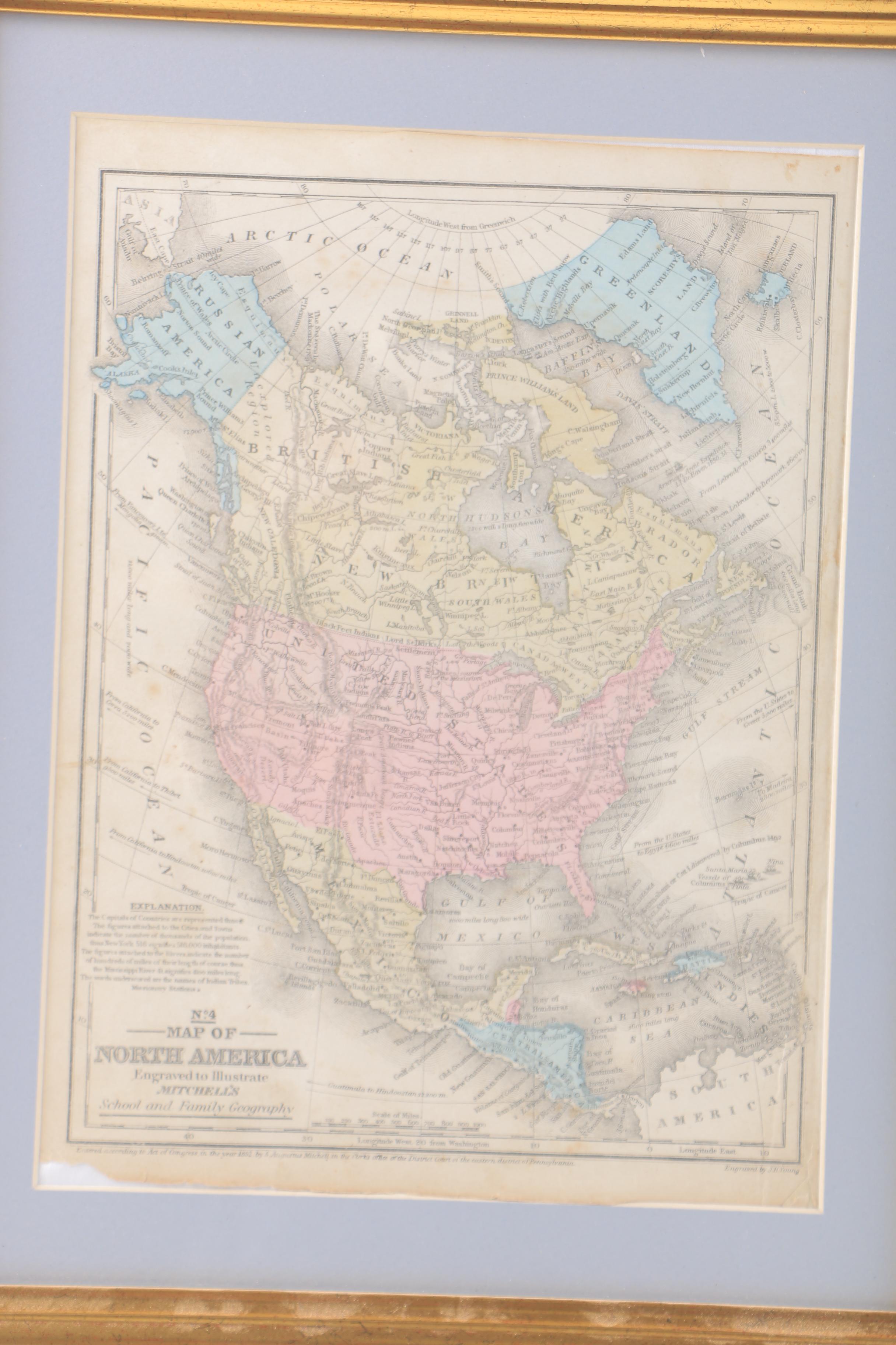 Maps of North America and Specific States in the Early 1800's