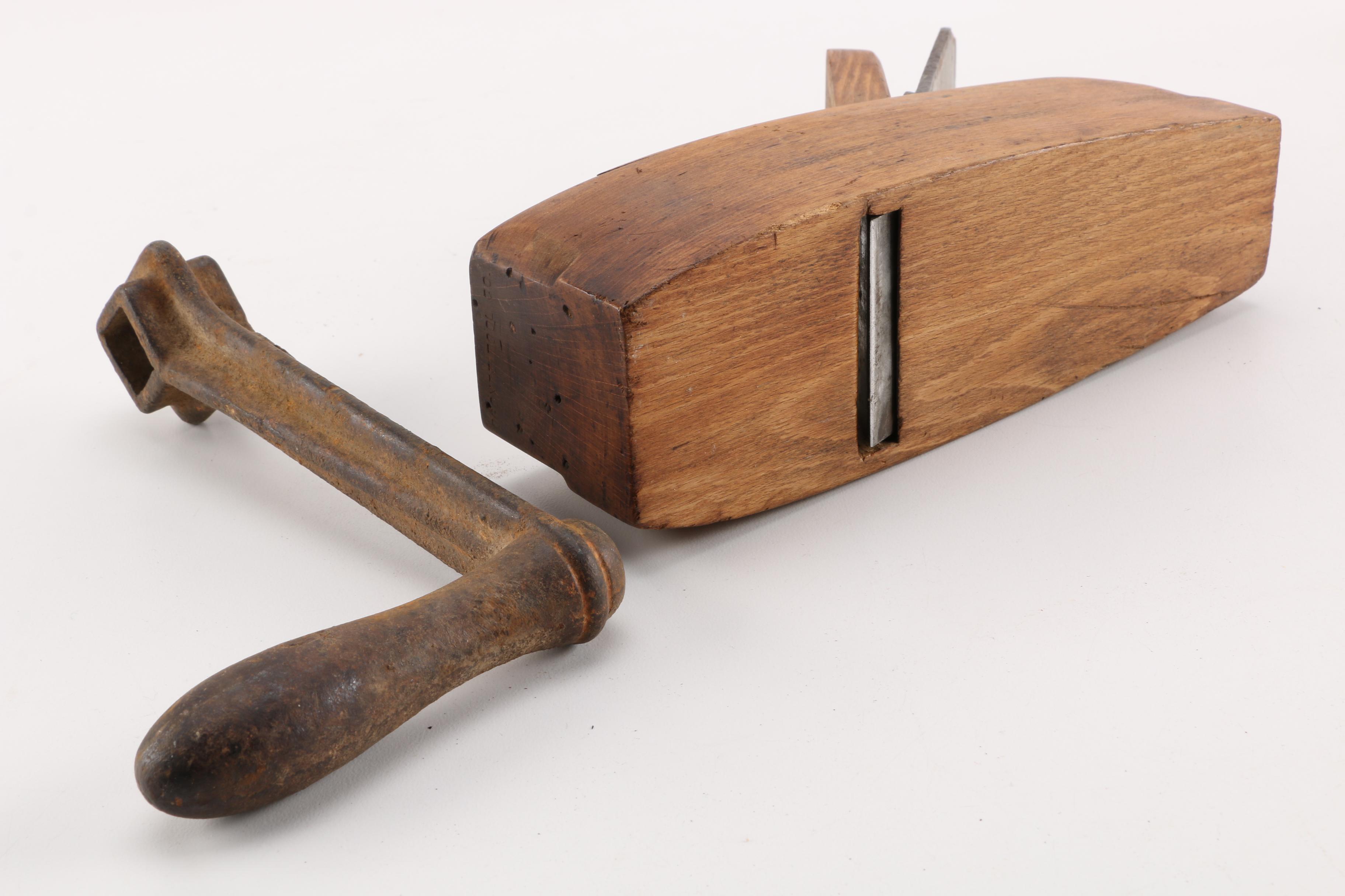 Antique Hand Tool Assortment Including Drills