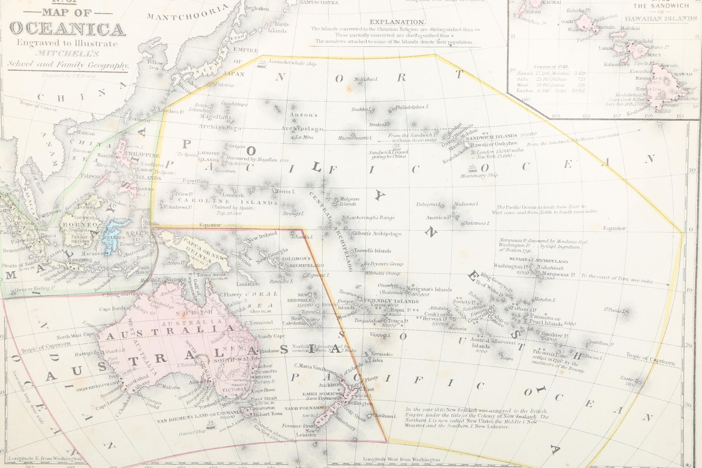 Collection of Framed Continental Maps