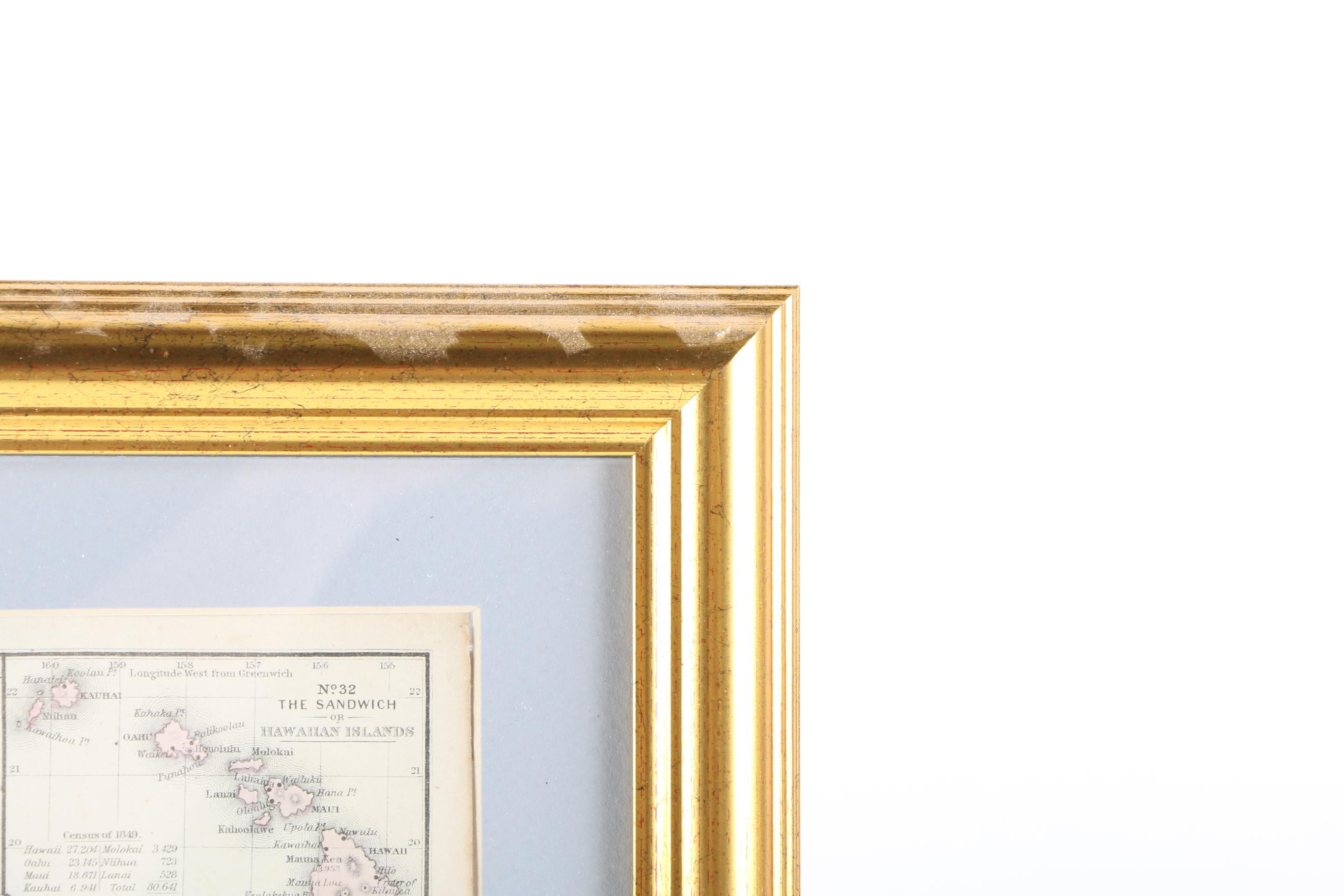 Collection of Framed Continental Maps