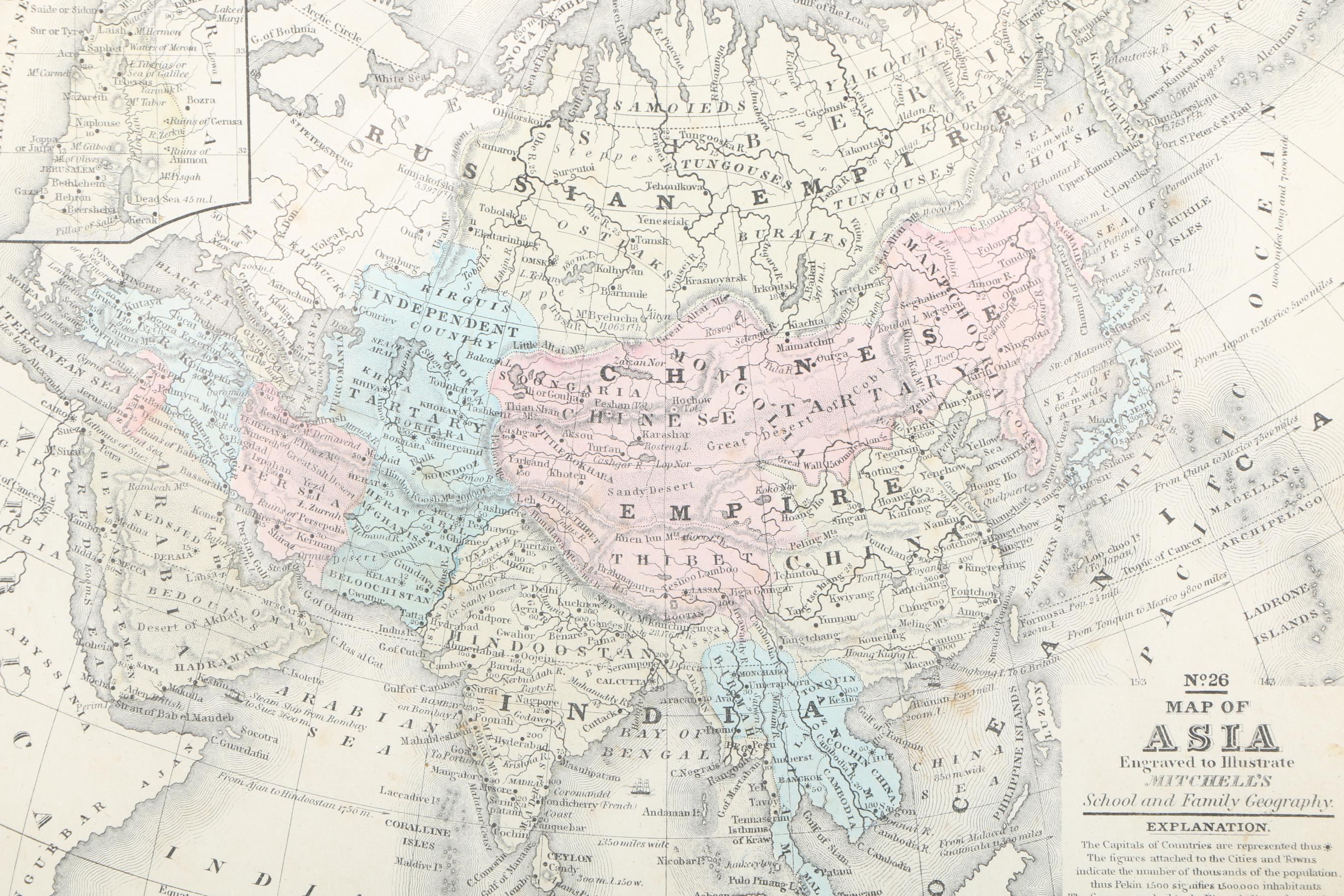 Collection of Framed Continental Maps