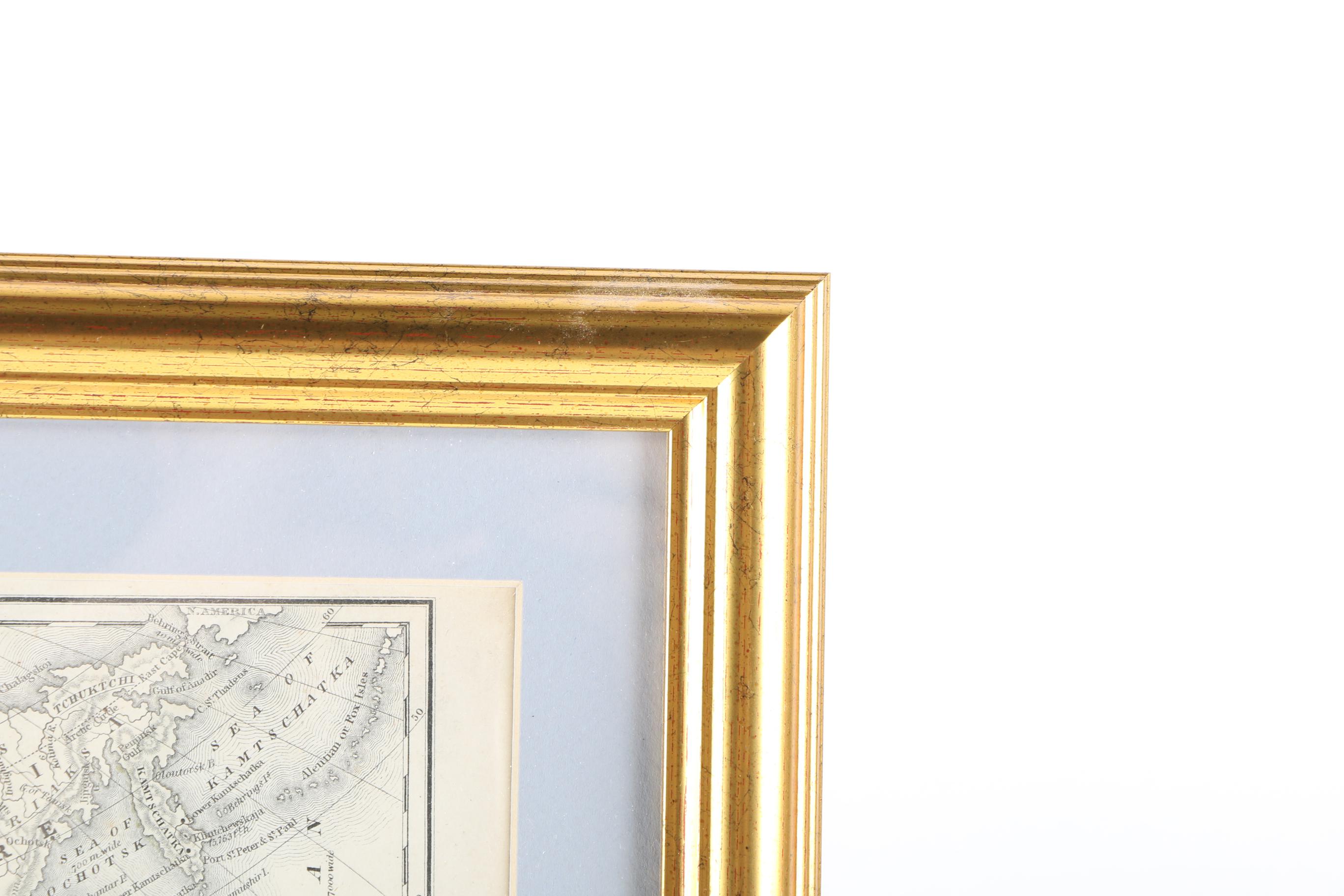Collection of Framed Continental Maps