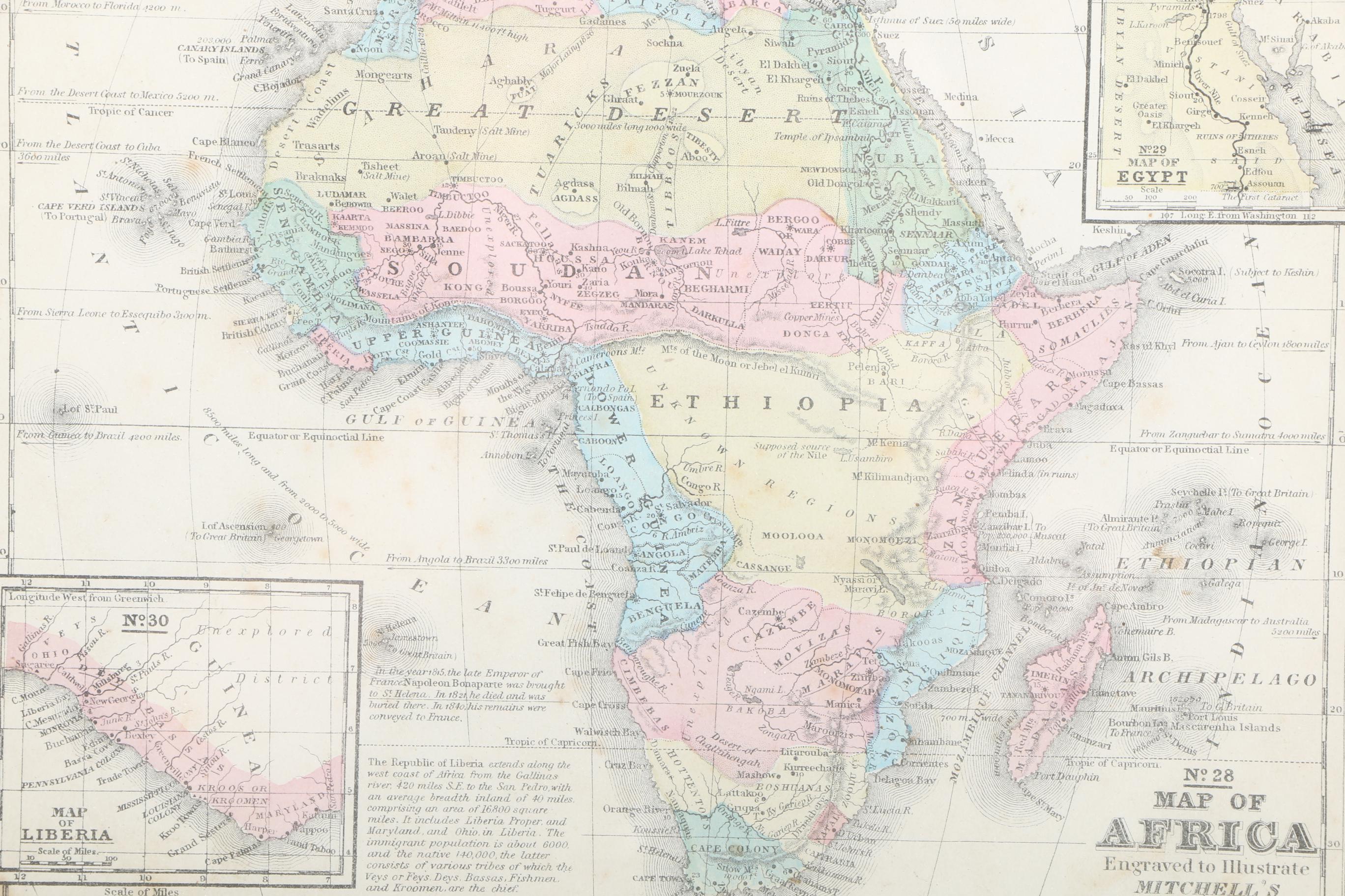 Collection of Framed Continental Maps