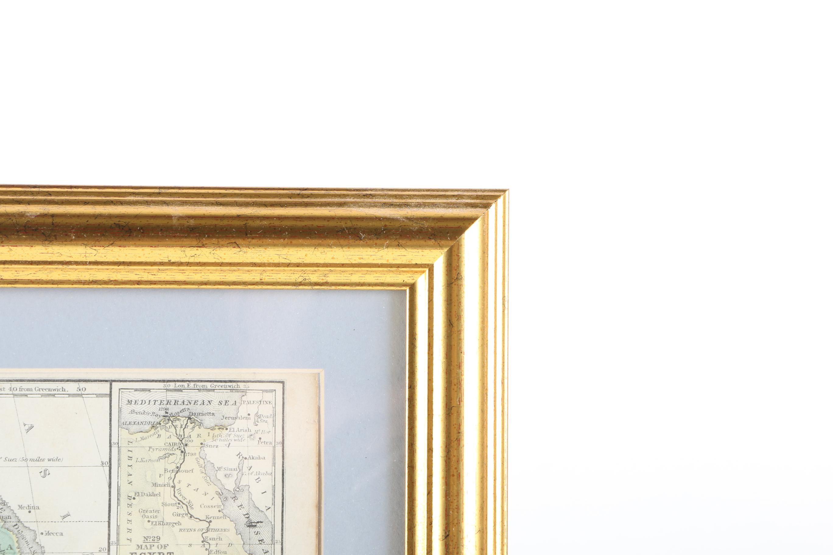 Collection of Framed Continental Maps