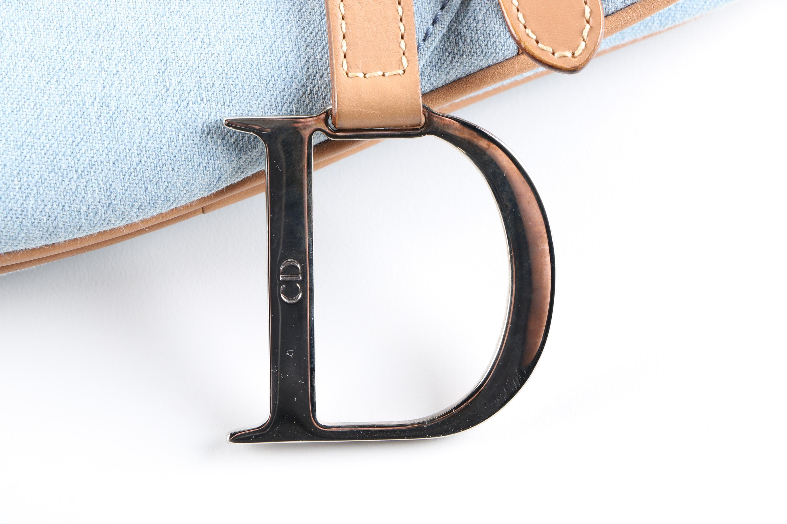 Denim Christian Dior Saddle Bag