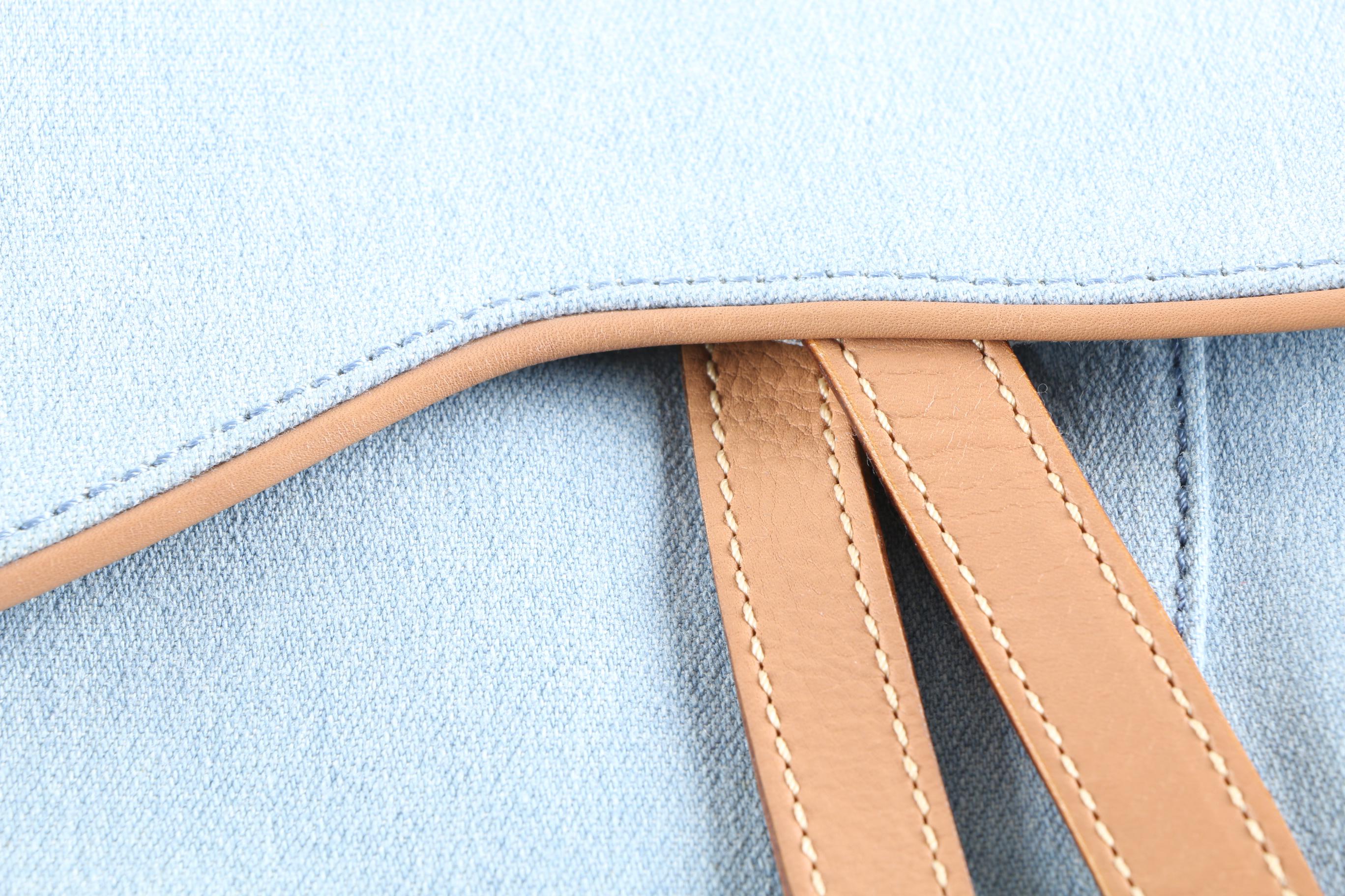 Denim Christian Dior Saddle Bag