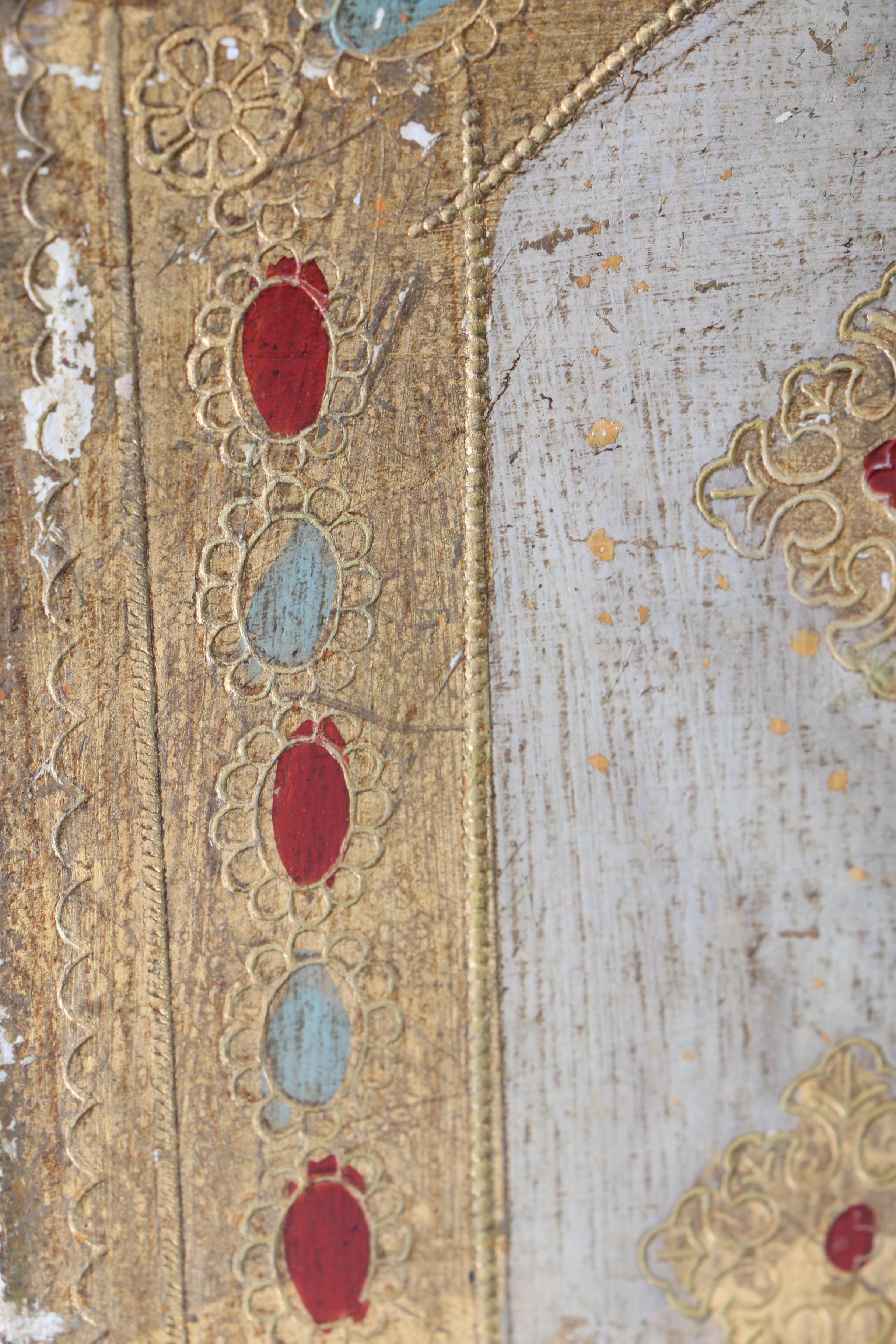 Italian Distressed Gold Tone Waste Bin and Trinket Box