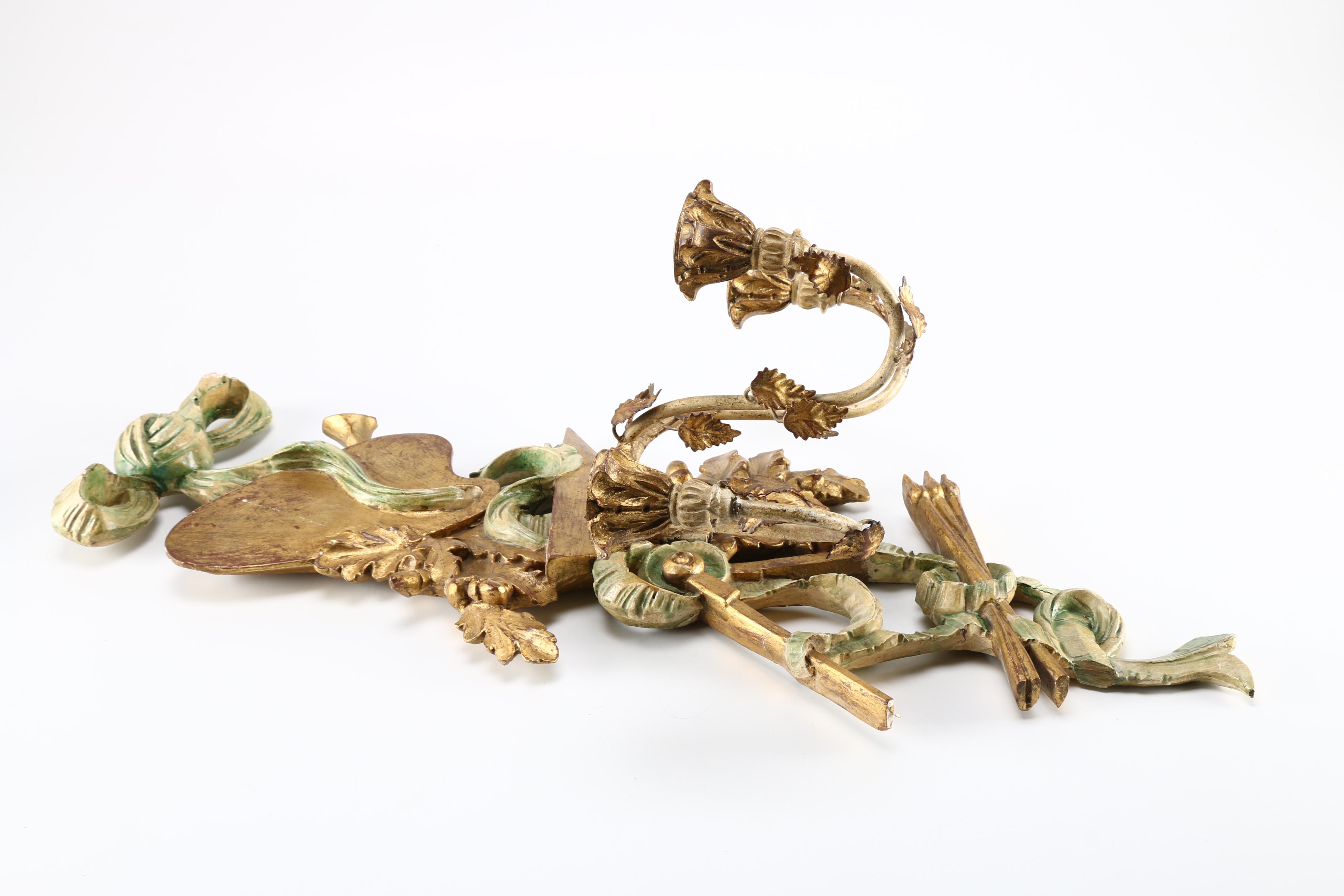 Louis XV Candelabra Wall Sconce With Artist Motifs