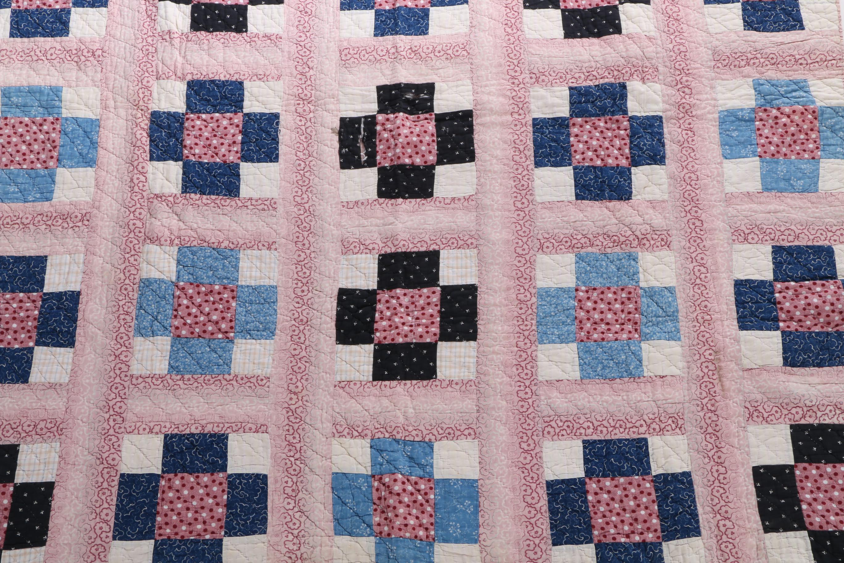 Handmade Quilt With Cross Design