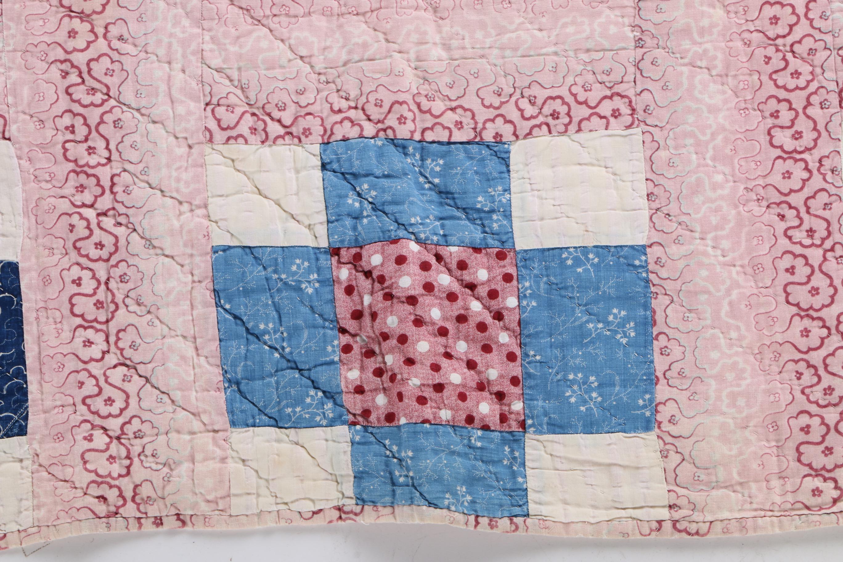 Handmade Quilt With Cross Design