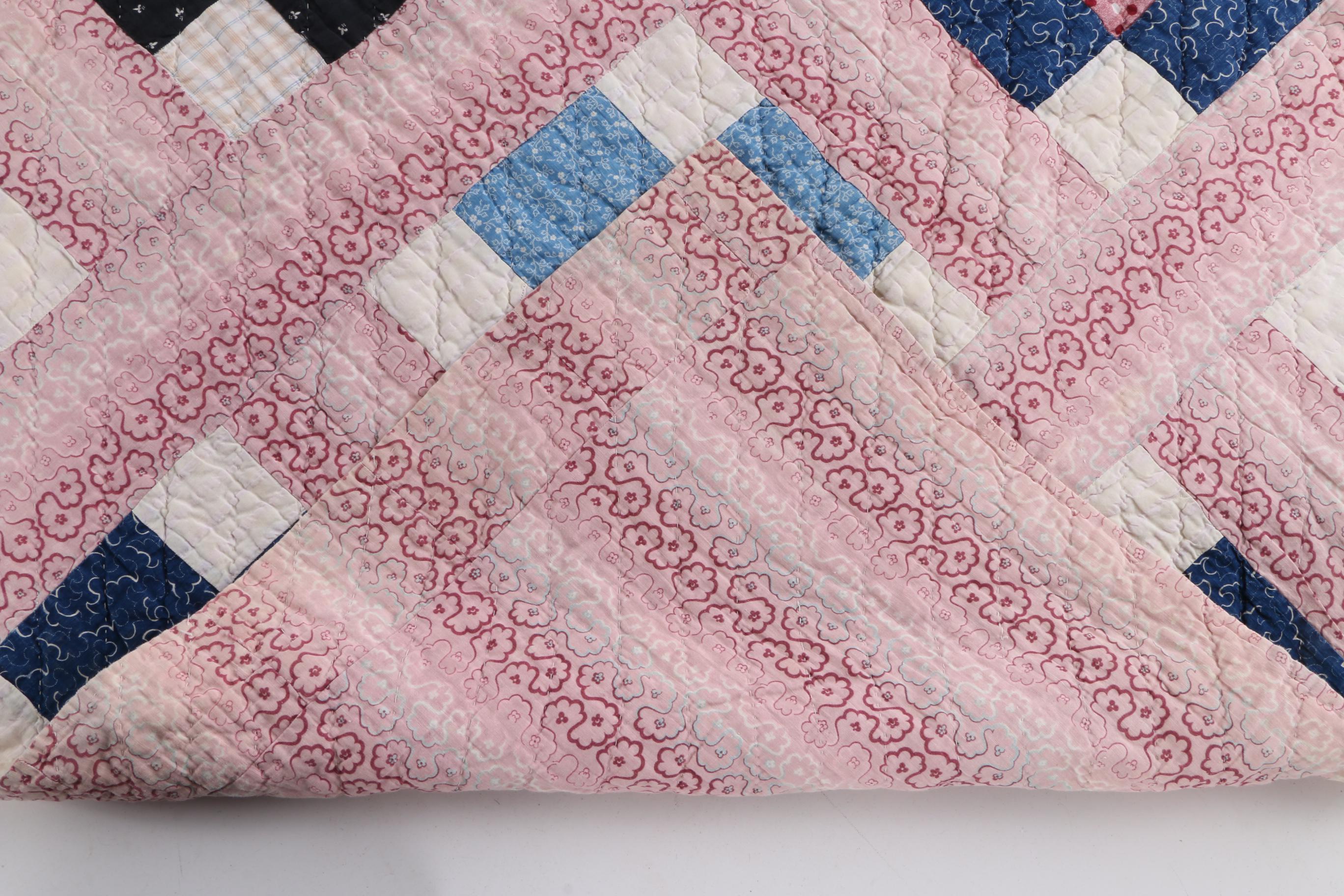 Handmade Quilt With Cross Design