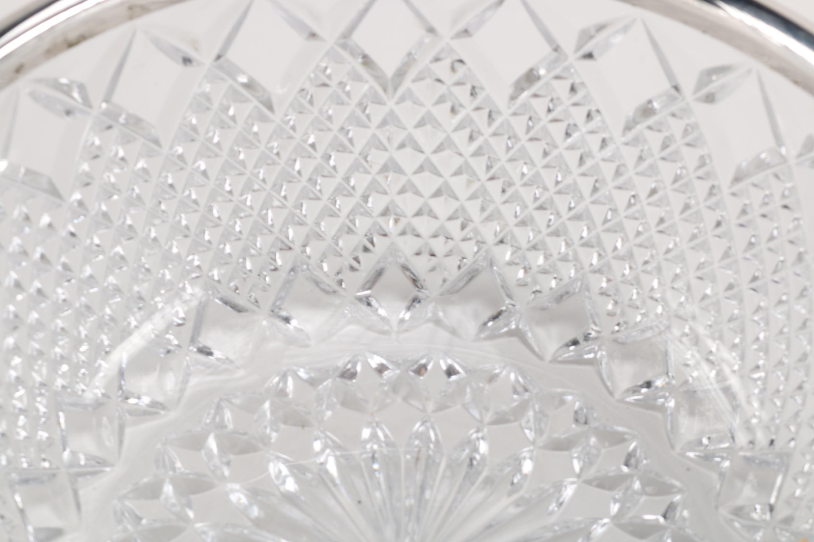 Crystal Bowl with Silver Plate Rim