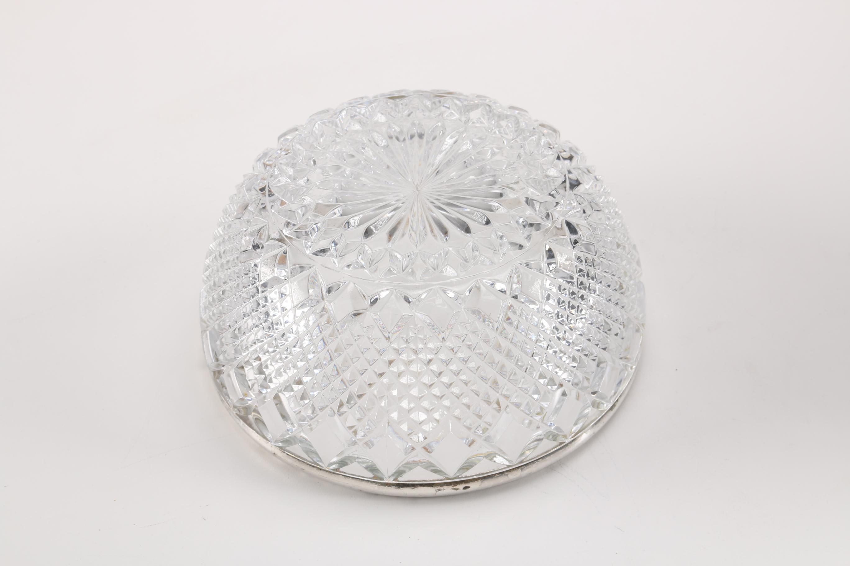 Crystal Bowl with Silver Plate Rim