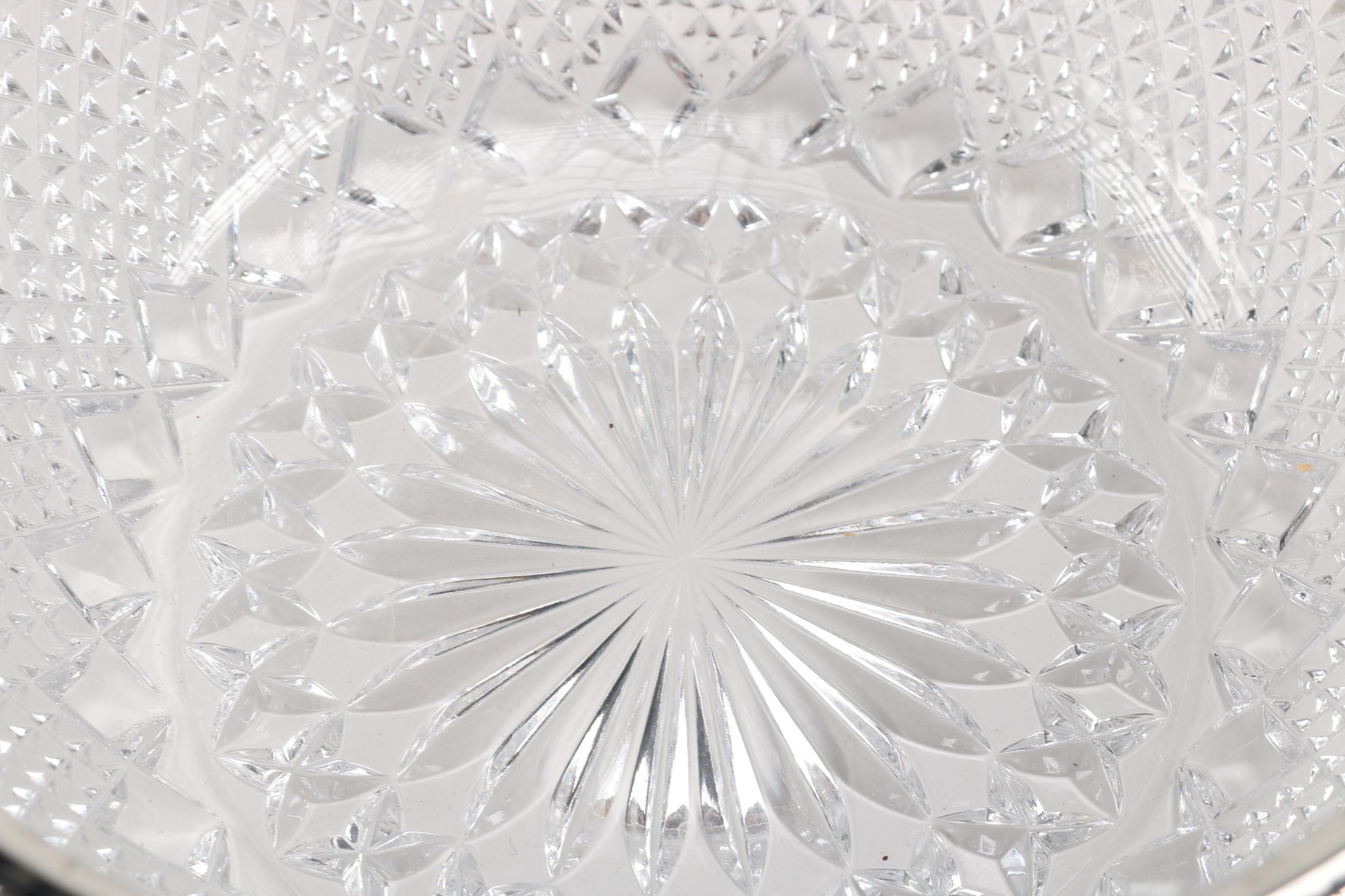 Crystal Bowl with Silver Plate Rim