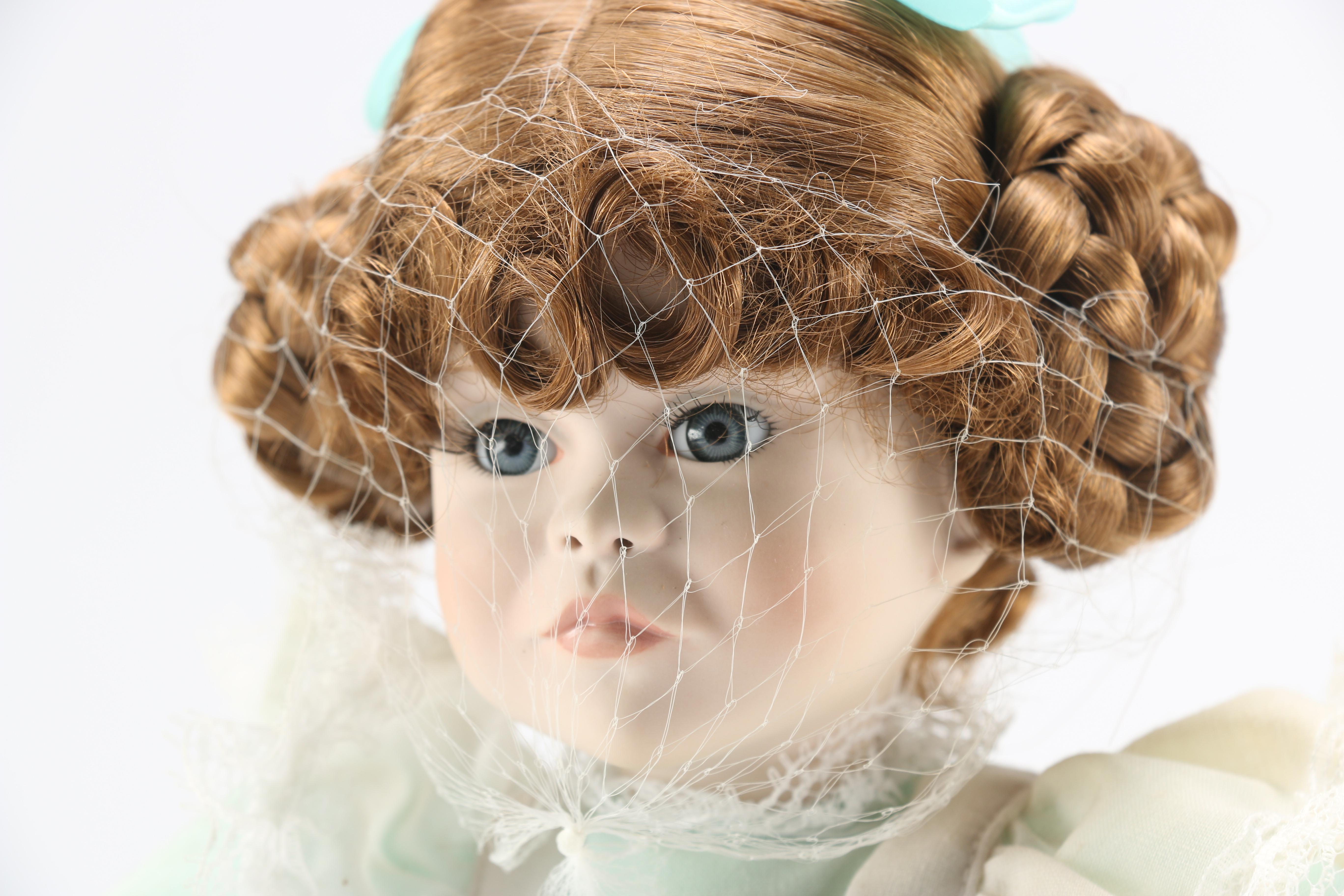 Paradise Gallery Doll Collection Featuring "Elizabeth and her Baby Bear" and "Kelly"