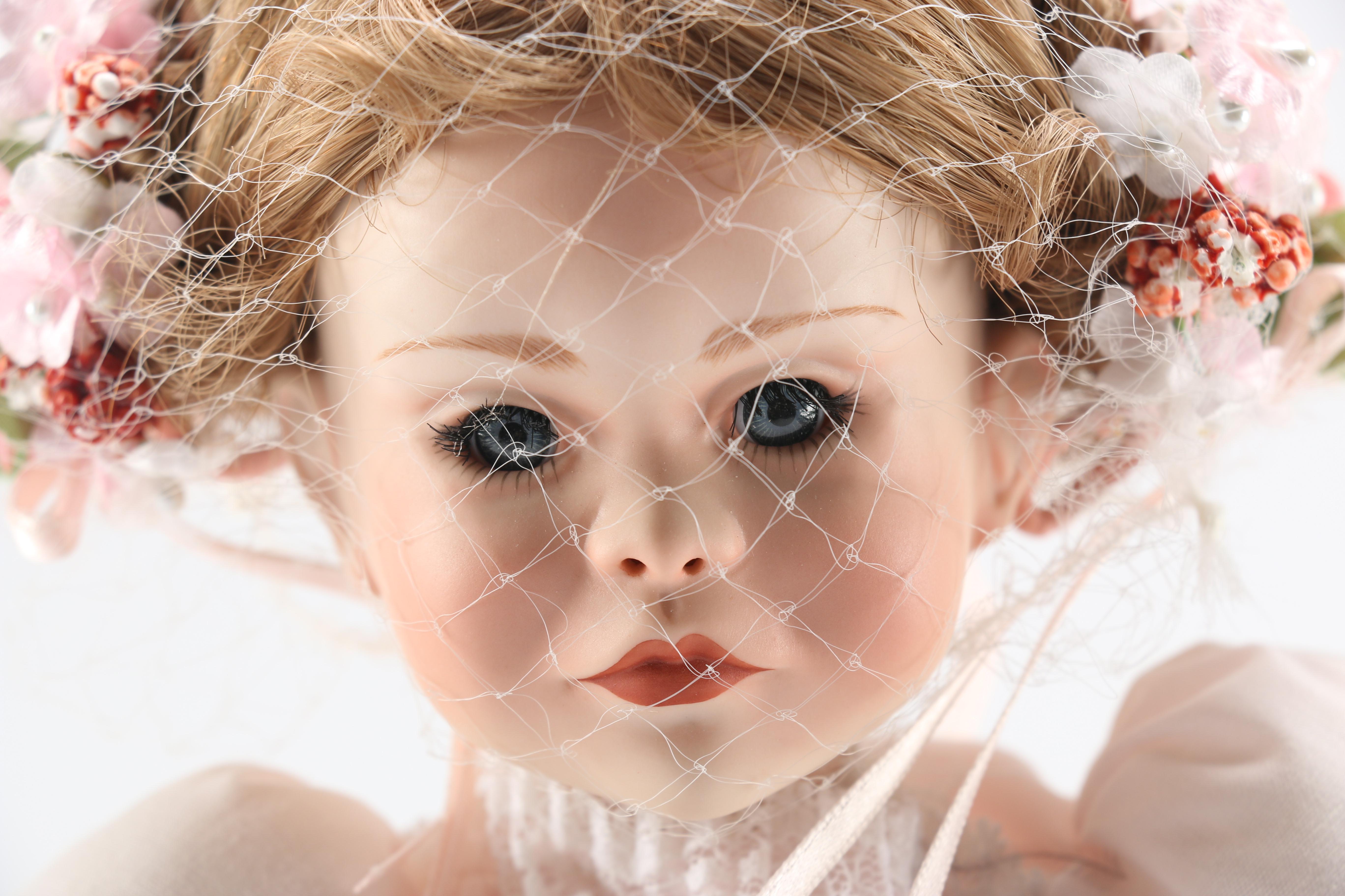 Paradise Gallery Doll Collection Featuring "Elizabeth and her Baby Bear" and "Kelly"