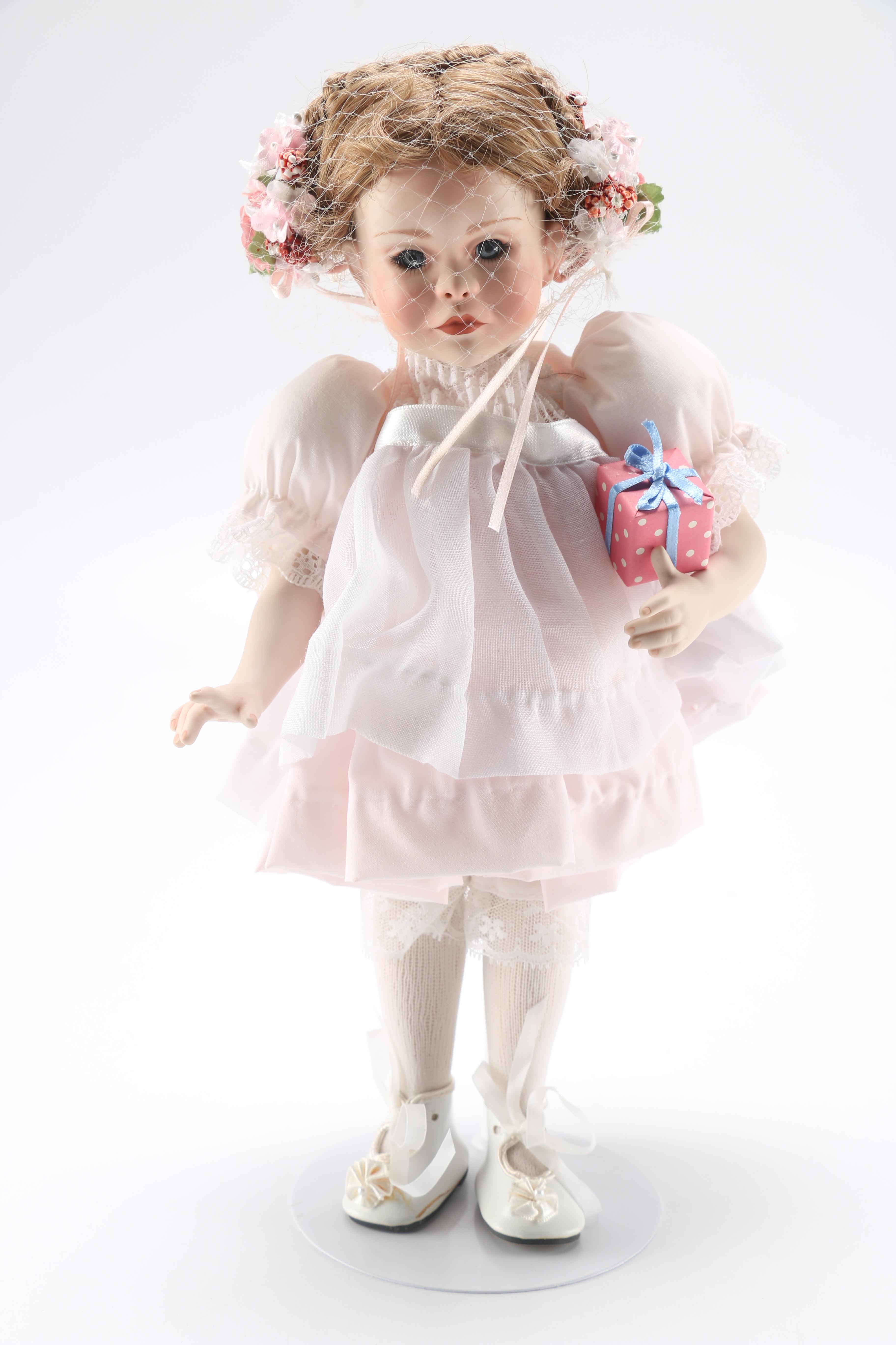 Paradise Gallery Doll Collection Featuring "Elizabeth and her Baby Bear" and "Kelly"