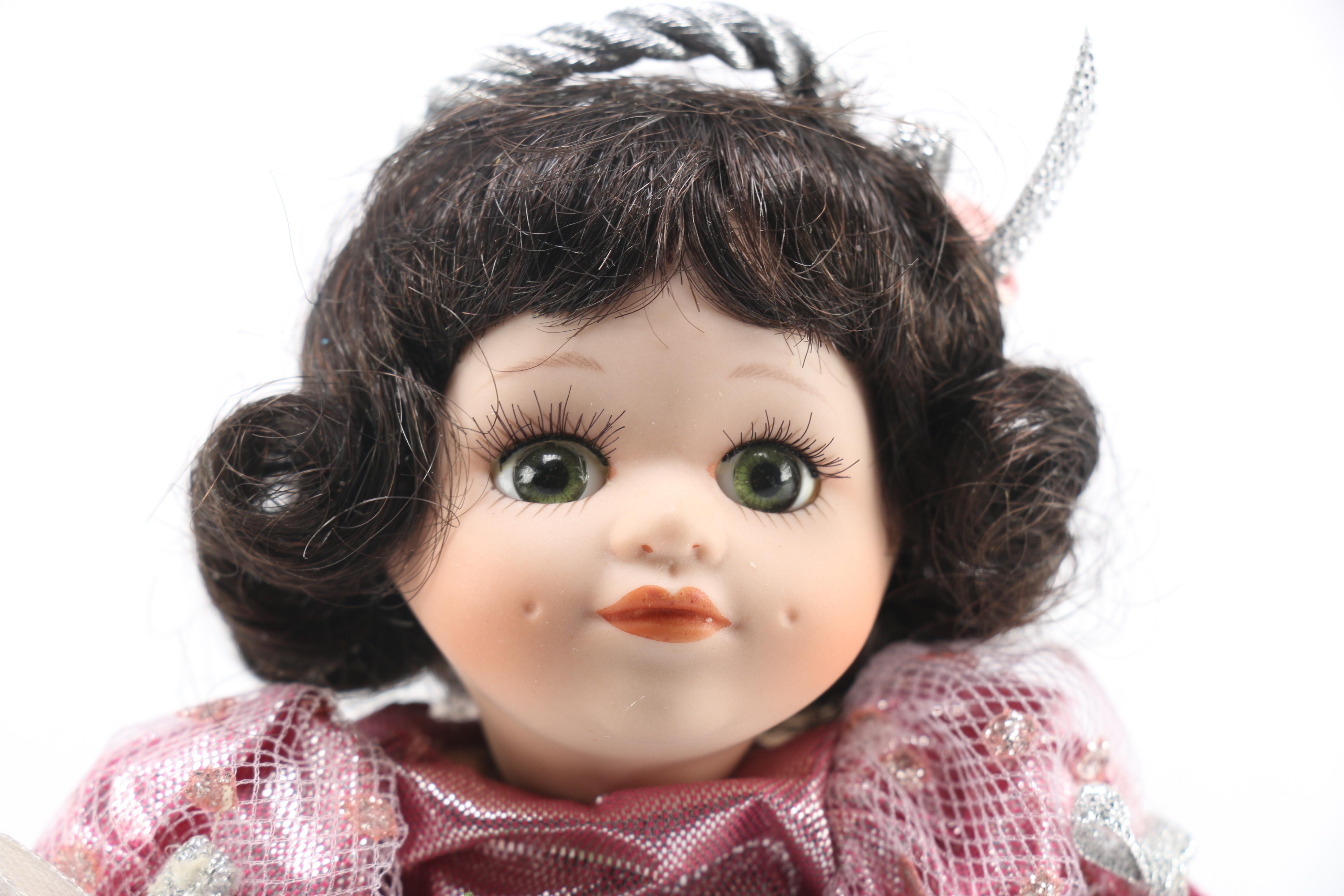 Paradise Gallery Doll Collection Featuring "Elizabeth and her Baby Bear" and "Kelly"