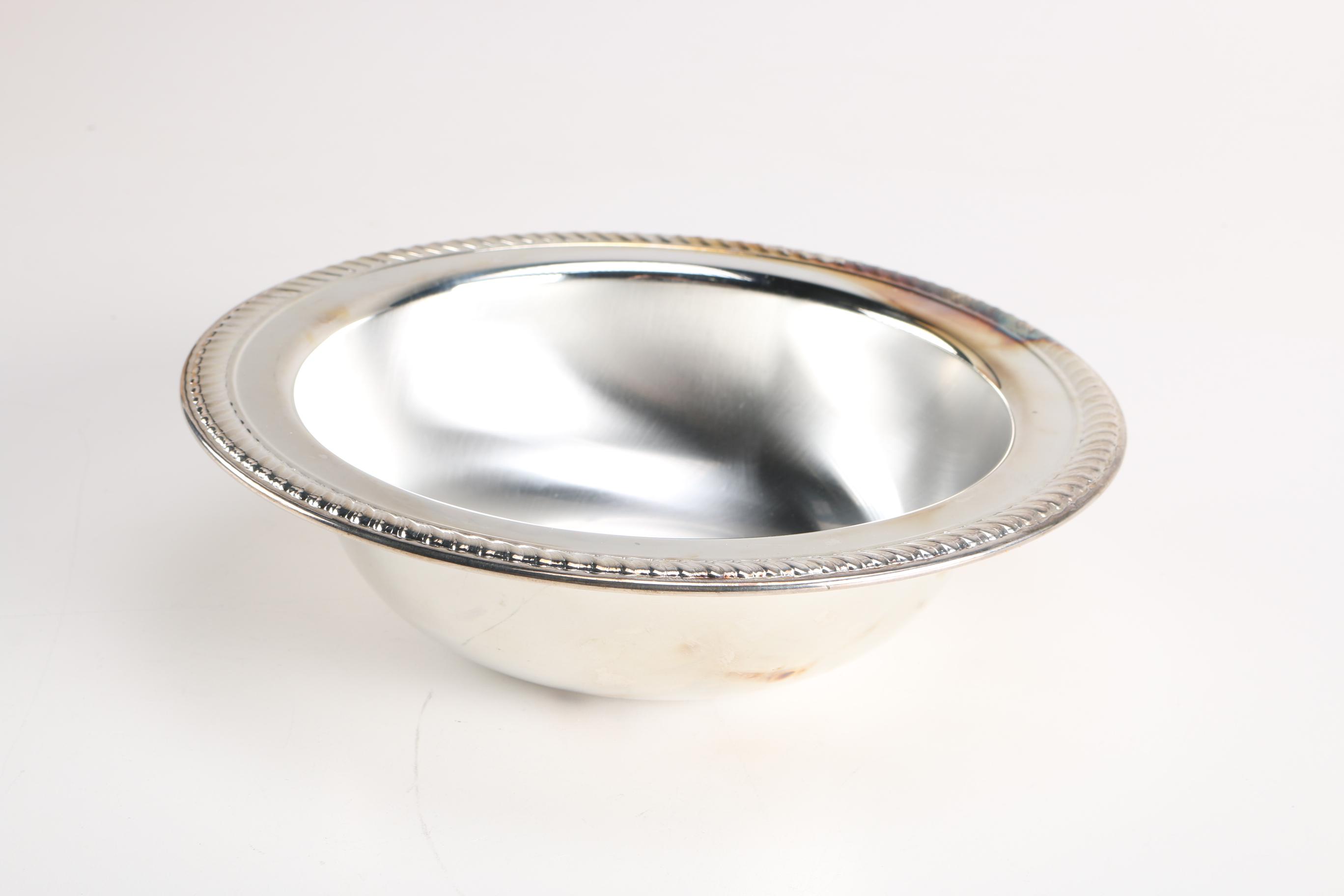 Silver-Plated Serving Bowls Including F.B. Rogers