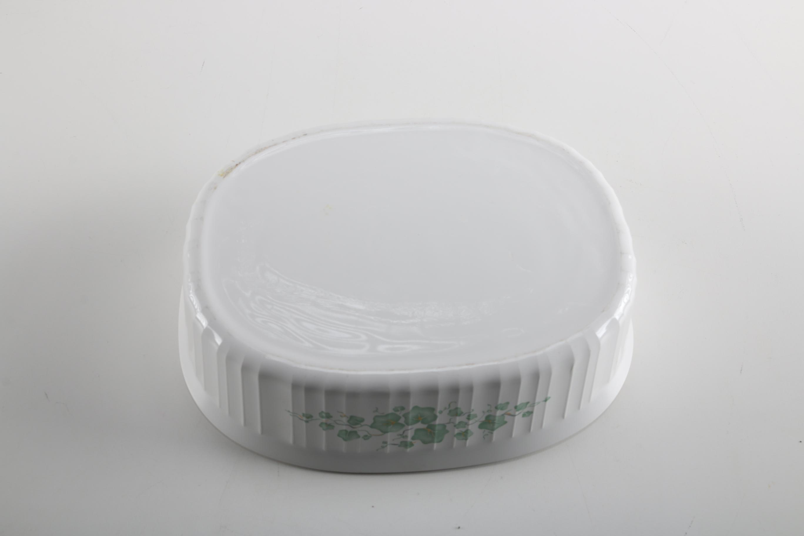 CorningWare Microwave Browning Dish and Ivy Casserole