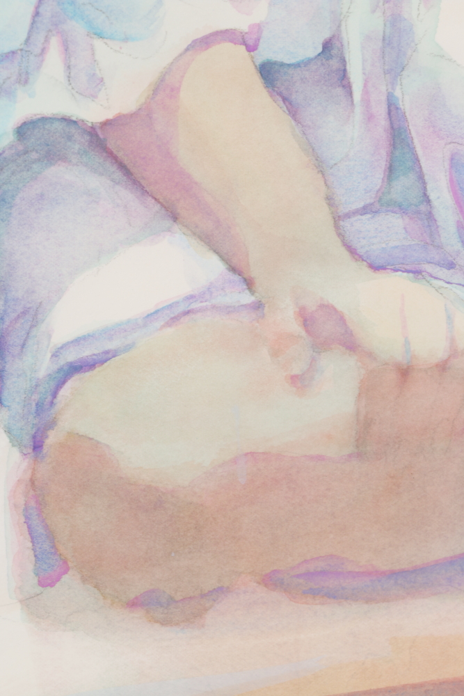 Peggy Pipkin Original Watercolor of a Woman Reclining