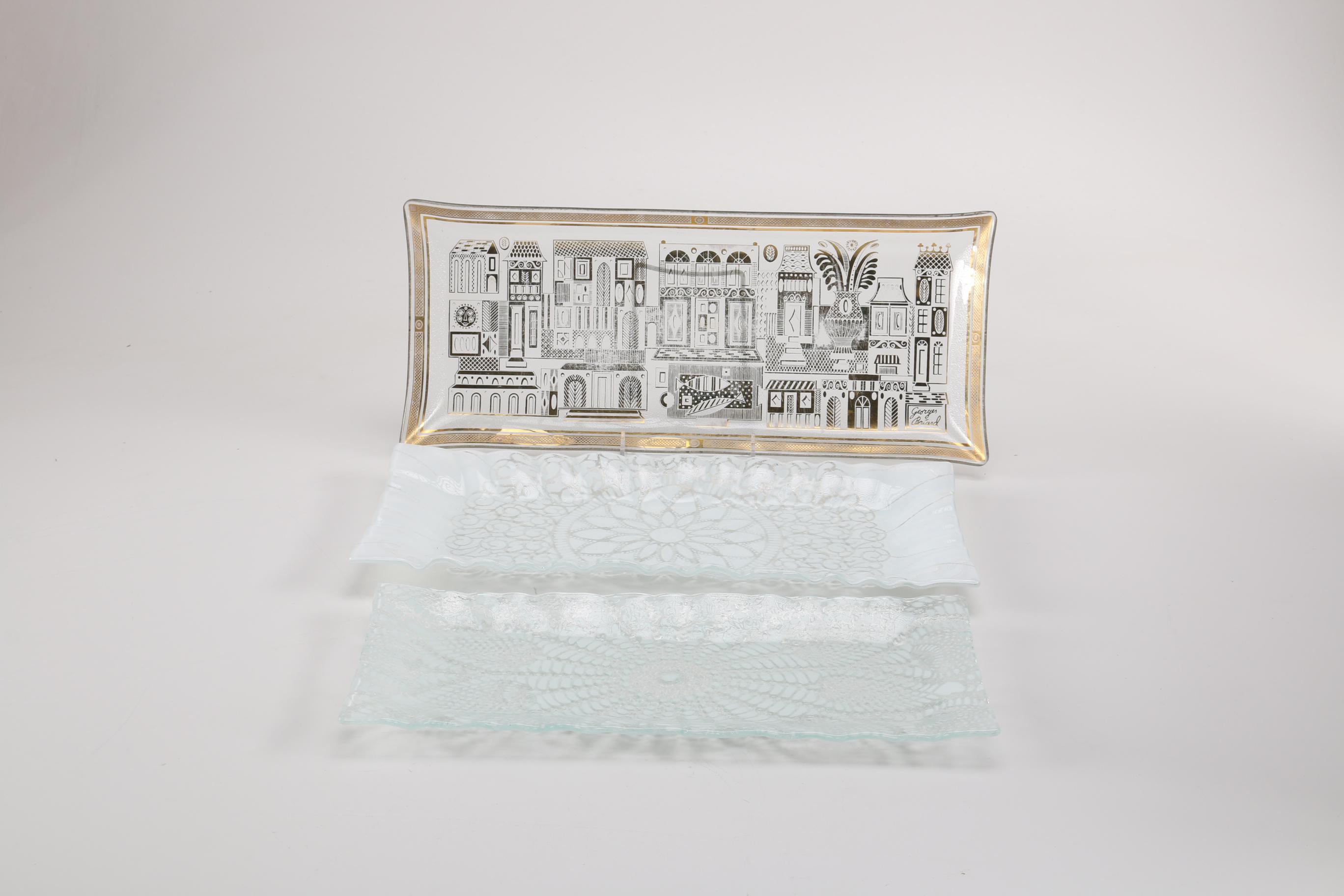 Decorative Glass Serving Trays
