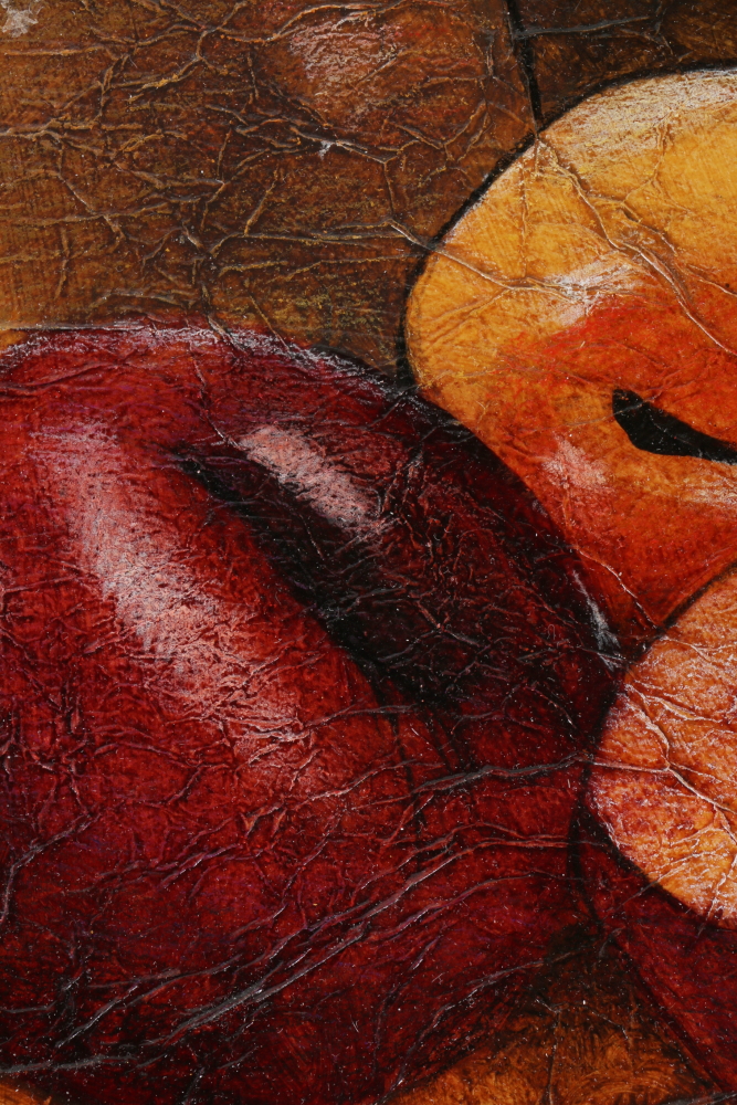 Mary Kreuziger Mixed Media on Paper "La Fruta Amigas III" and "La Fruta Amigas VI"