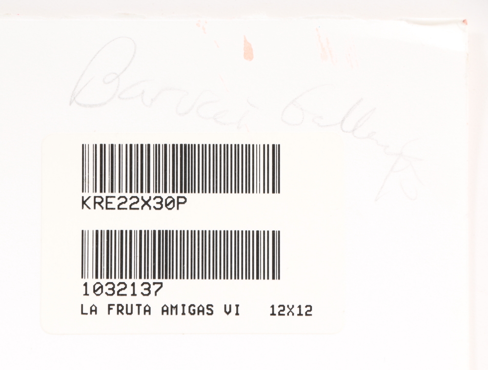 Mary Kreuziger Mixed Media on Paper "La Fruta Amigas III" and "La Fruta Amigas VI"